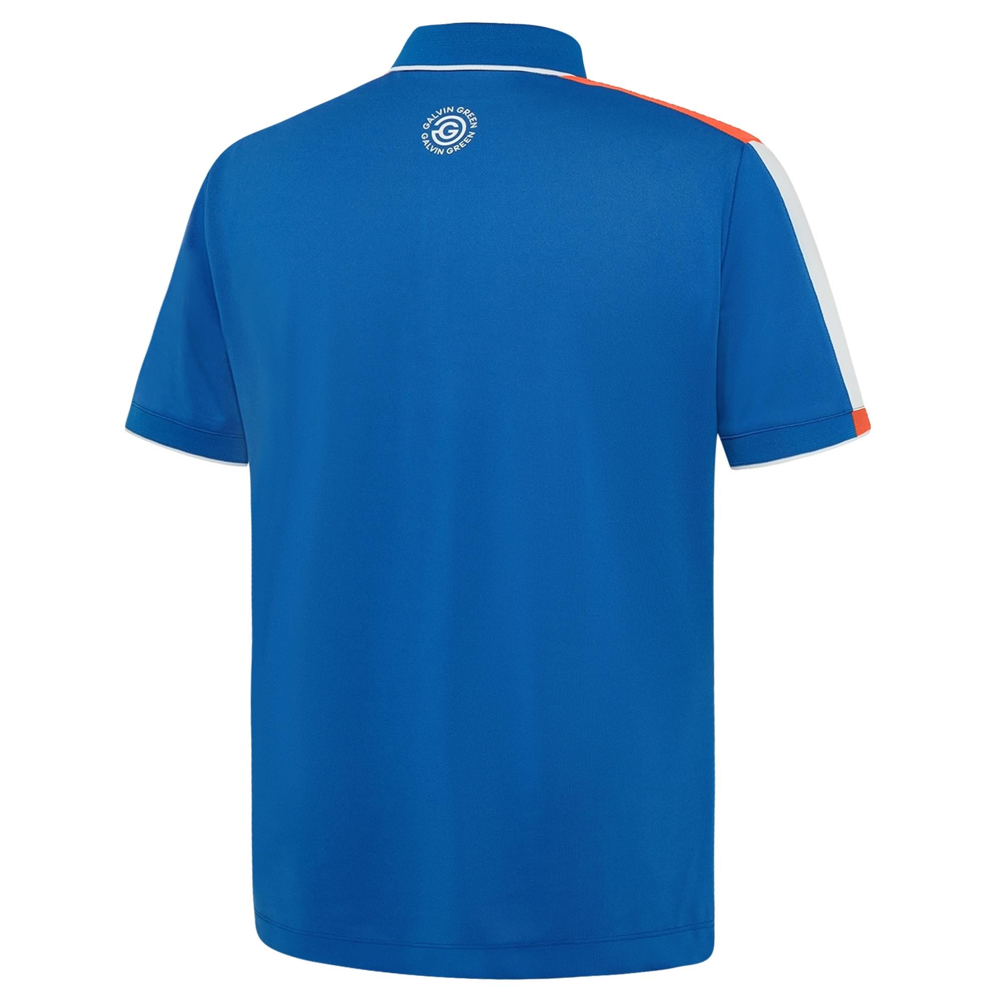 Galvin Green Mulligan Ventil8+ Mens Golf Polo Shirt Royal Blue/White/Orange