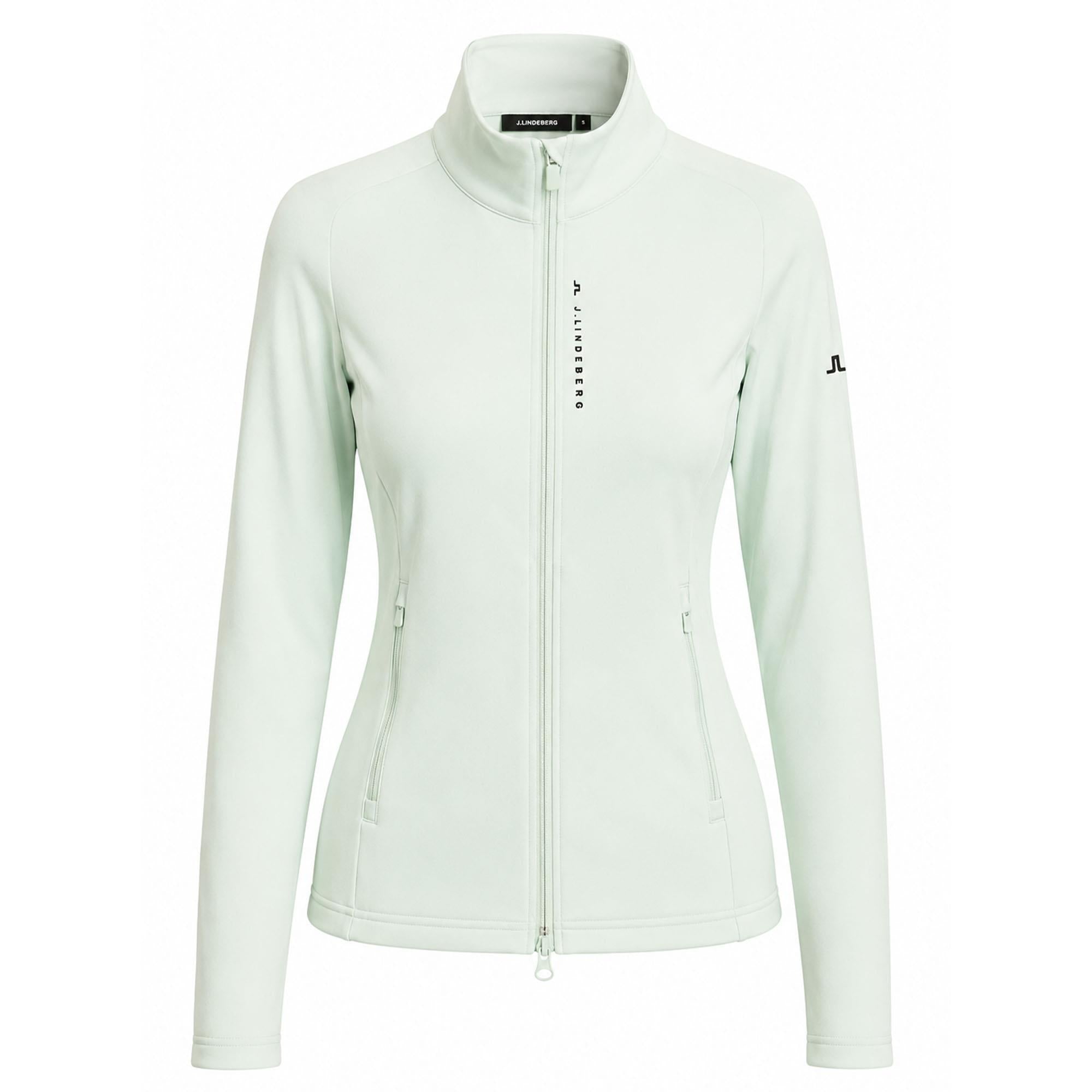J Lindeberg Selena Full Zip Ladies Golf Mid Layer Subtle Green
