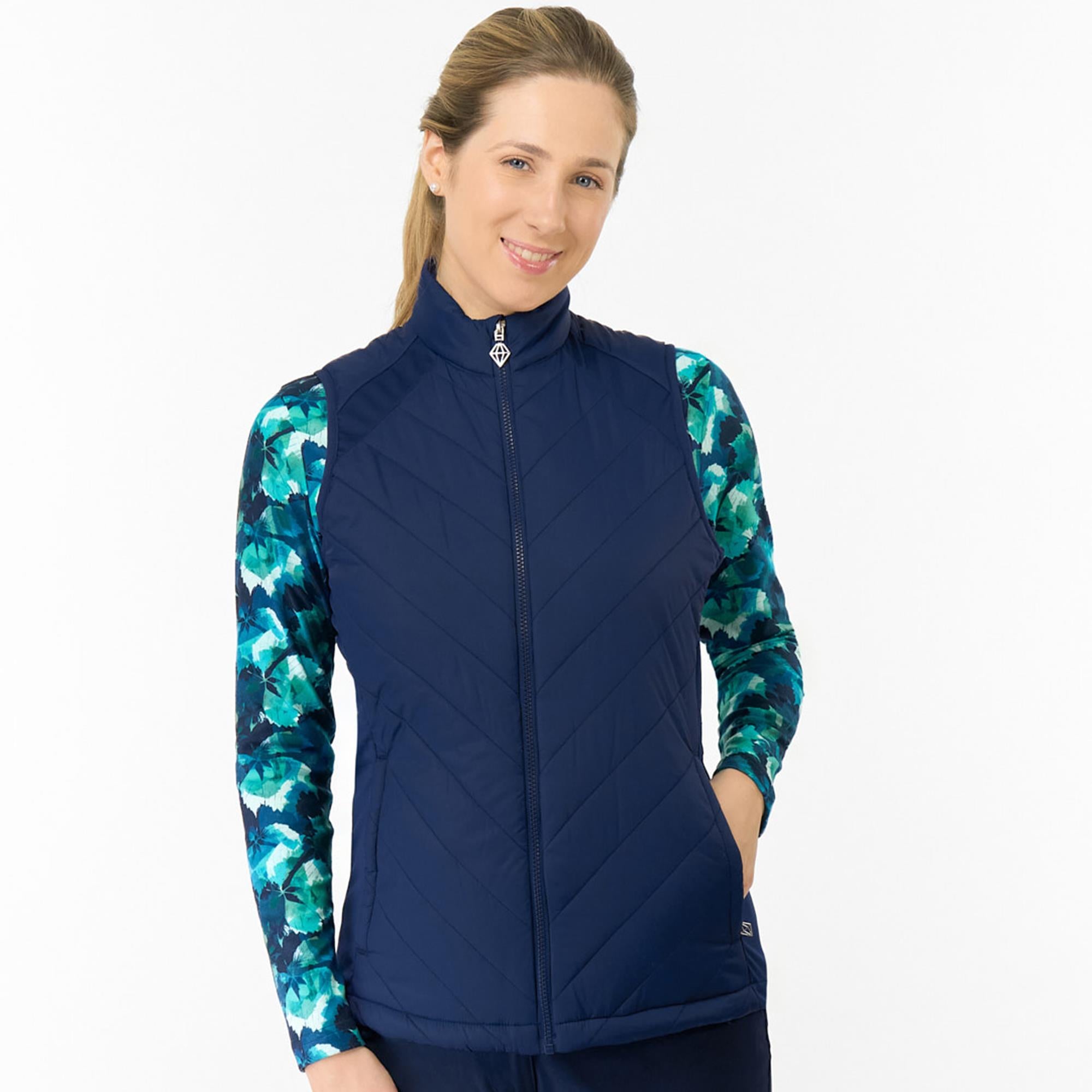 Pure Golf Josie Stretch Panel Ladies Golf Gilet Navy