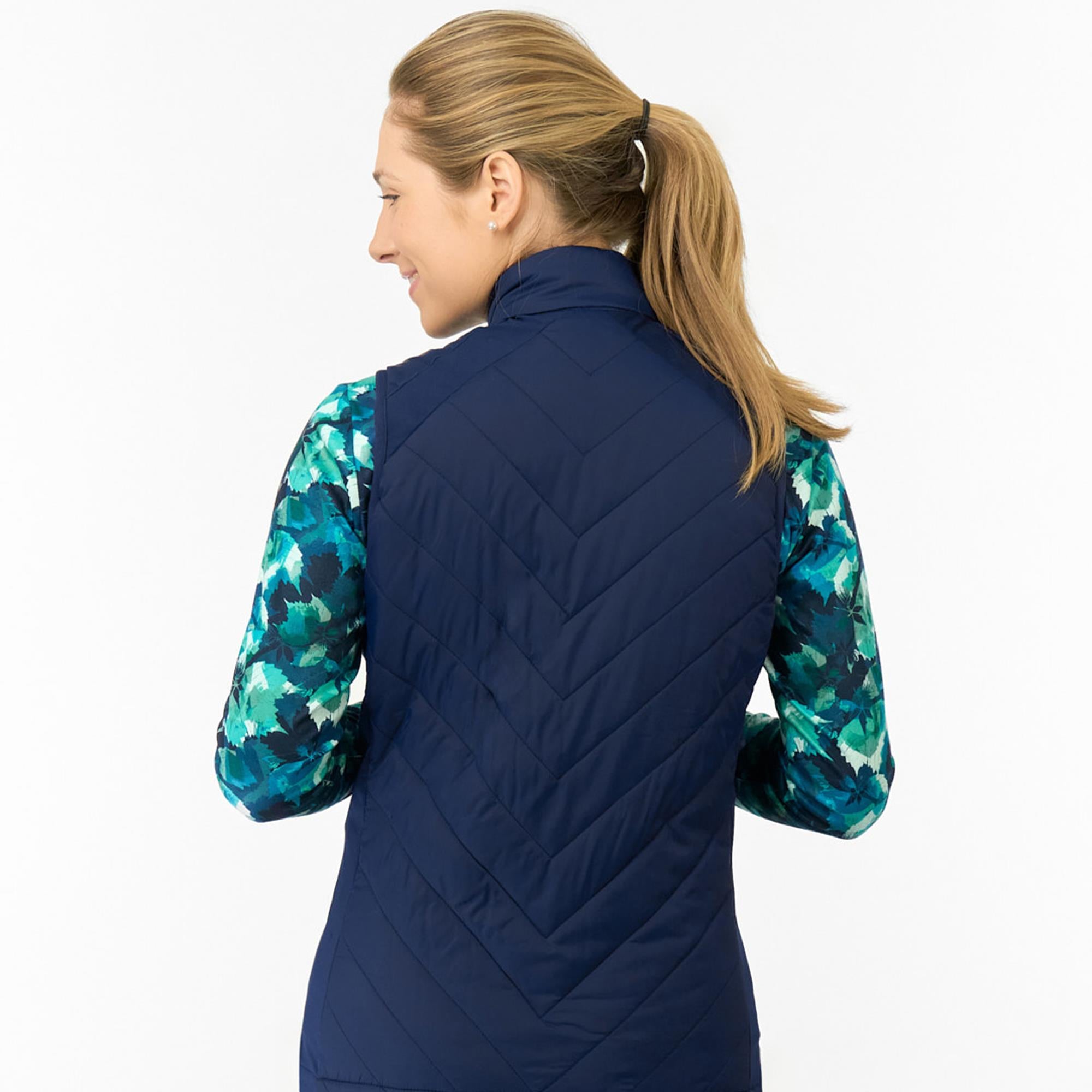 Pure Golf Josie Stretch Panel Ladies Golf Gilet Navy