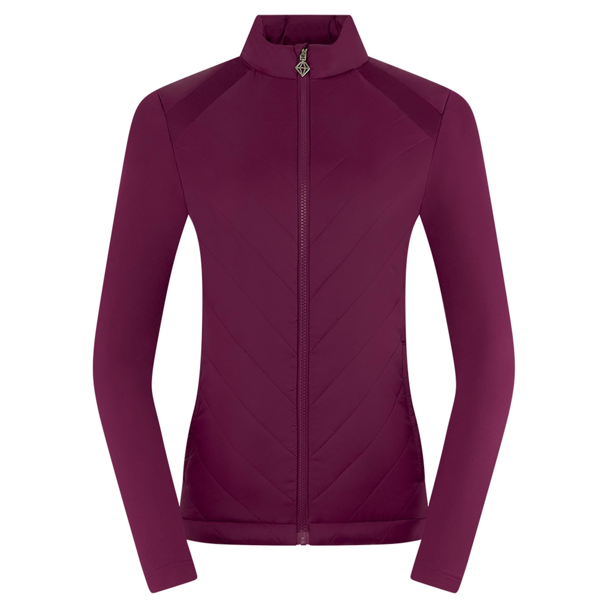 Pure Golf Jessica Ladies Hybrid Golf Jacket Morello Cherry