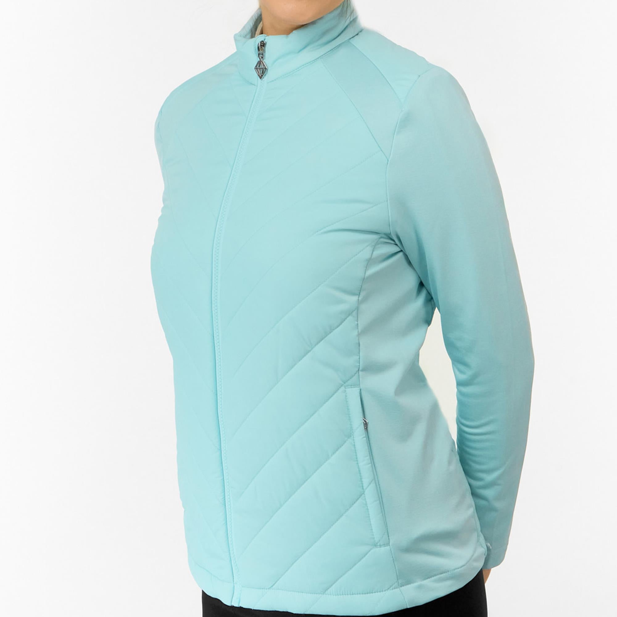 Pure Golf Jessica Ladies Hybrid Golf Jacket Retro Blue