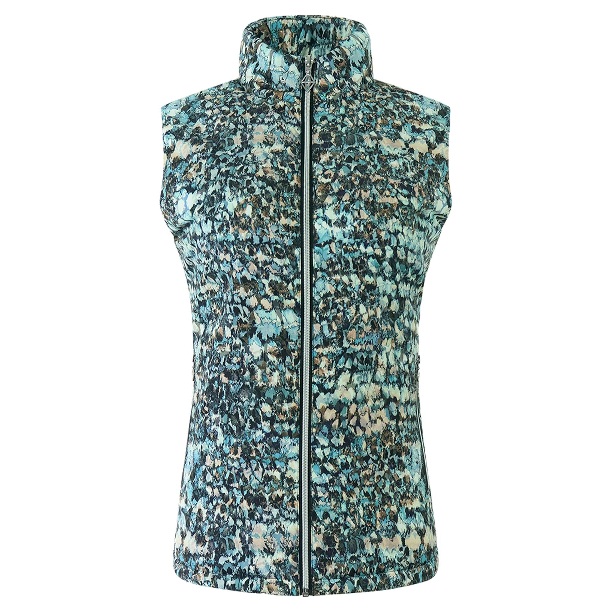 Pure Golf Kimberly Printed Ladies Golf Gilet Gilded Aspen