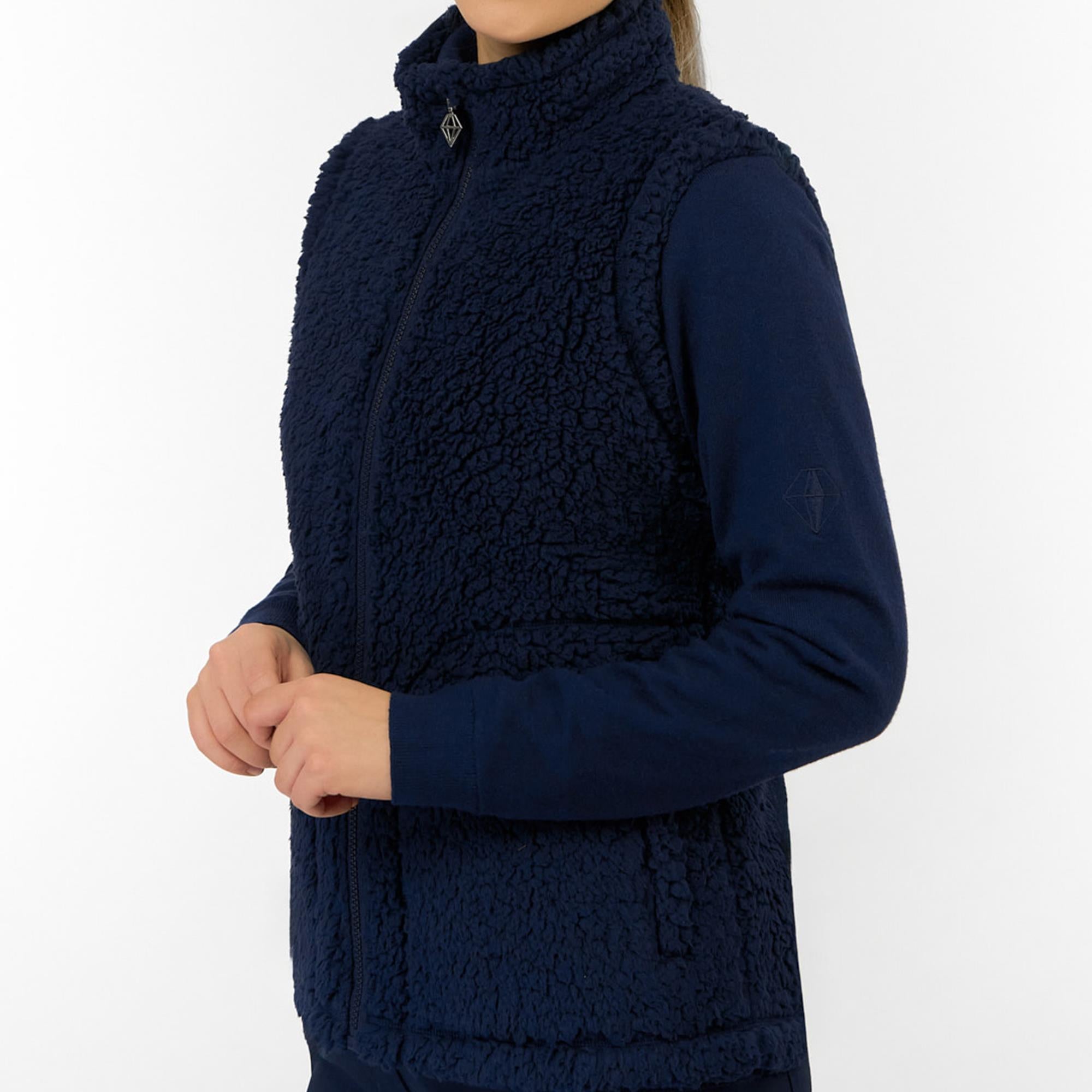 Pure Golf Dolly Fleece Ladies Golf Gilet Navy