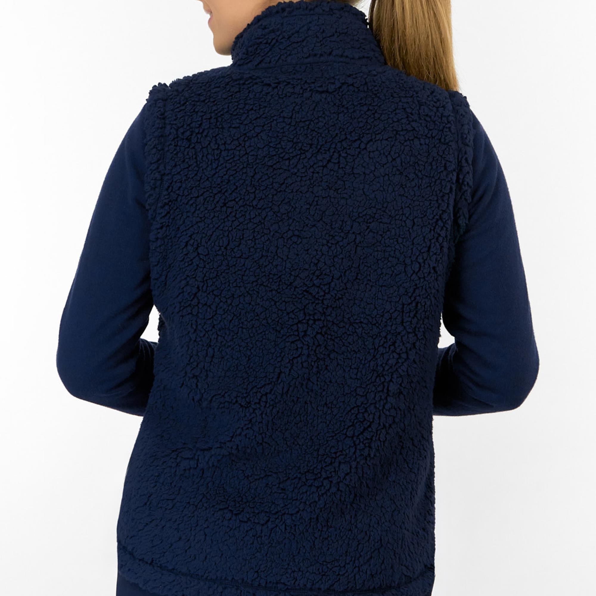 Pure Golf Dolly Fleece Ladies Golf Gilet Navy
