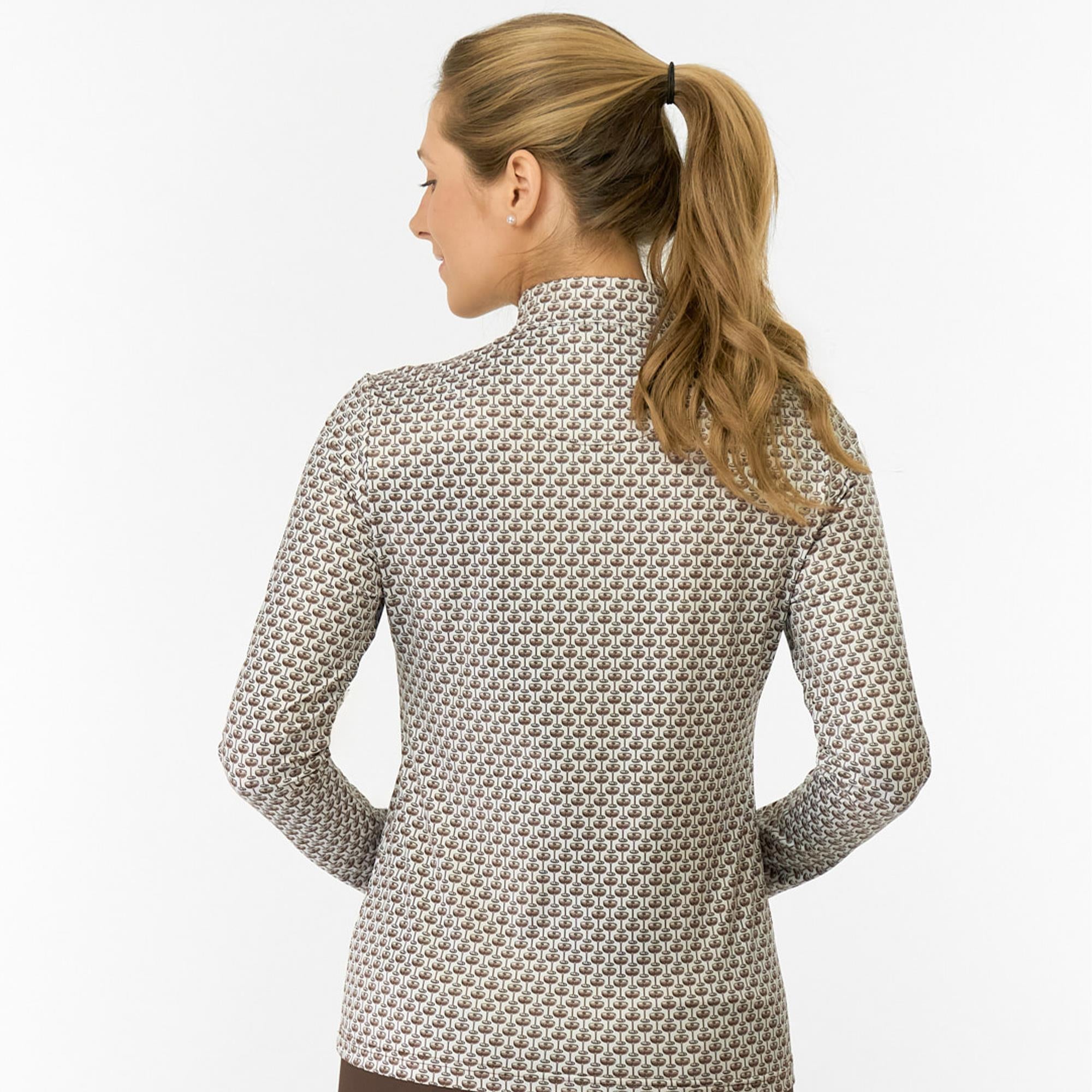 Pure Golf Arusha Ladies Golf Mid Layer Espresso Martee-Ni