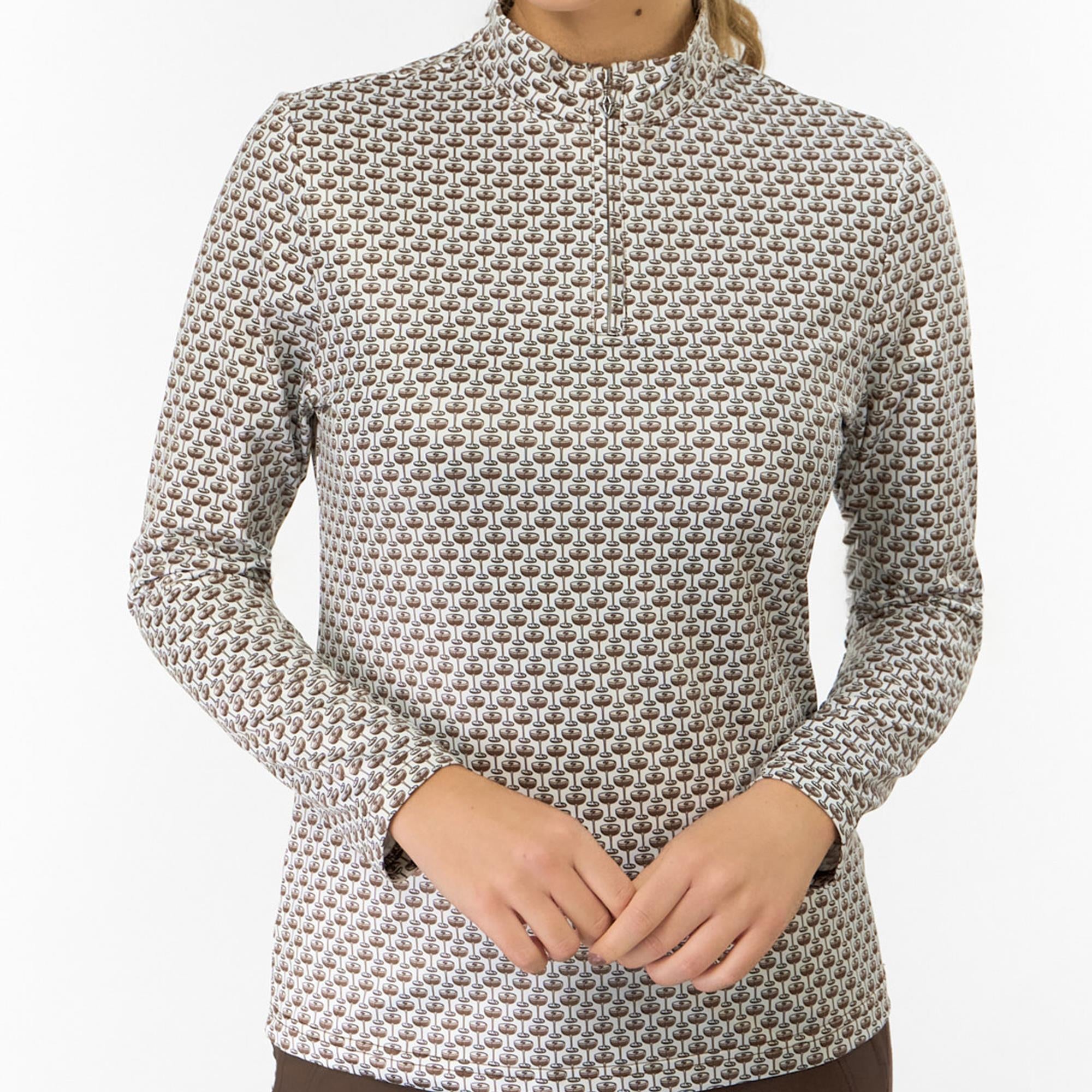 Pure Golf Arusha Ladies Golf Mid Layer Espresso Martee-Ni