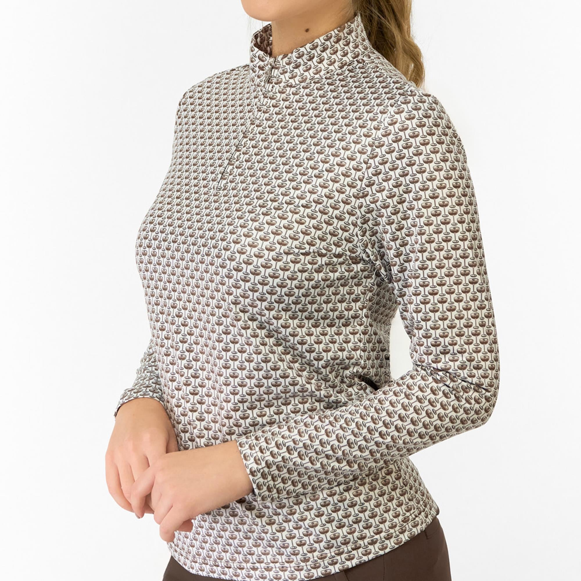 Pure Golf Arusha Ladies Golf Mid Layer Espresso Martee-Ni