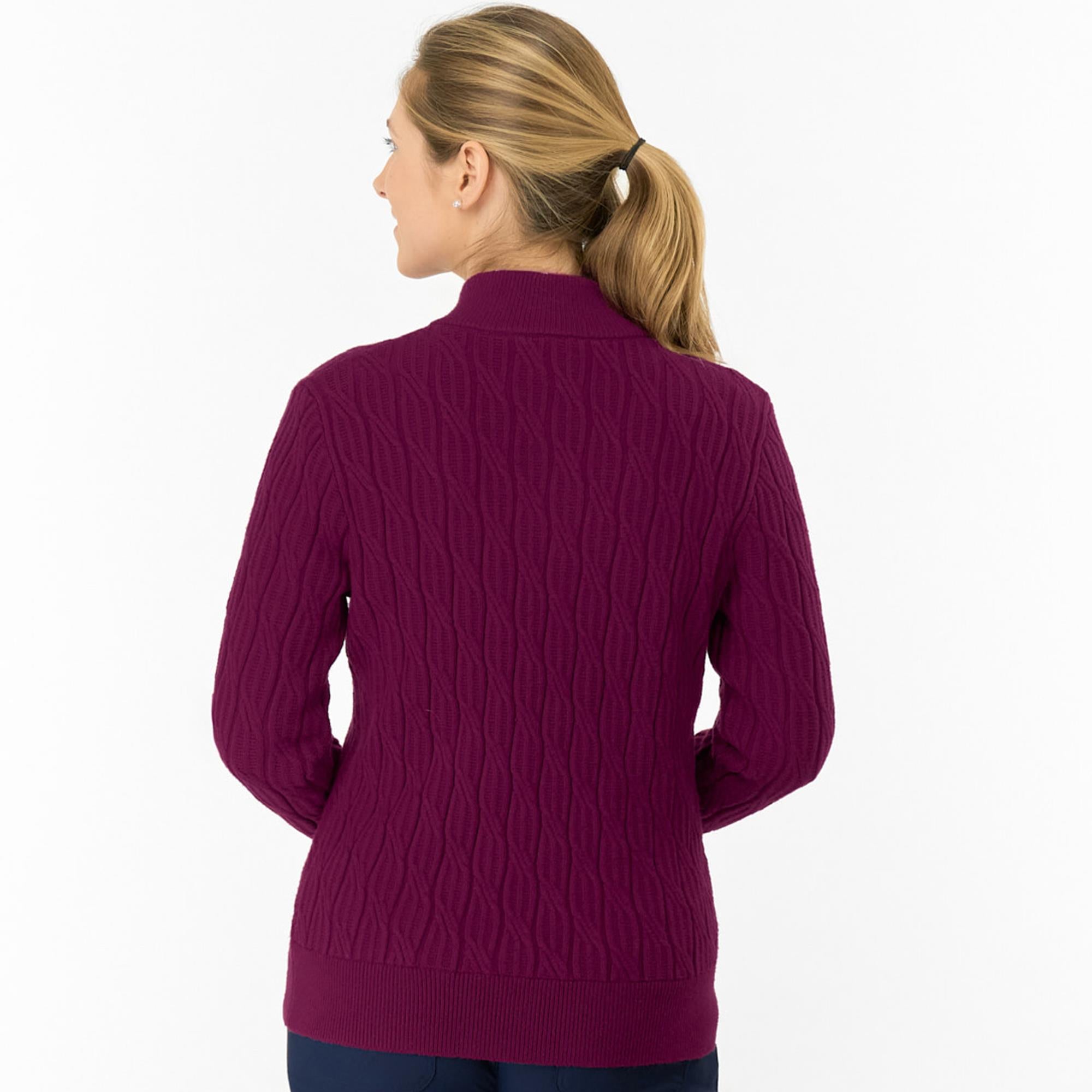 Pure Golf Sorrell Margot Knit Lined Ladies Golf Jumper Morello Cherry
