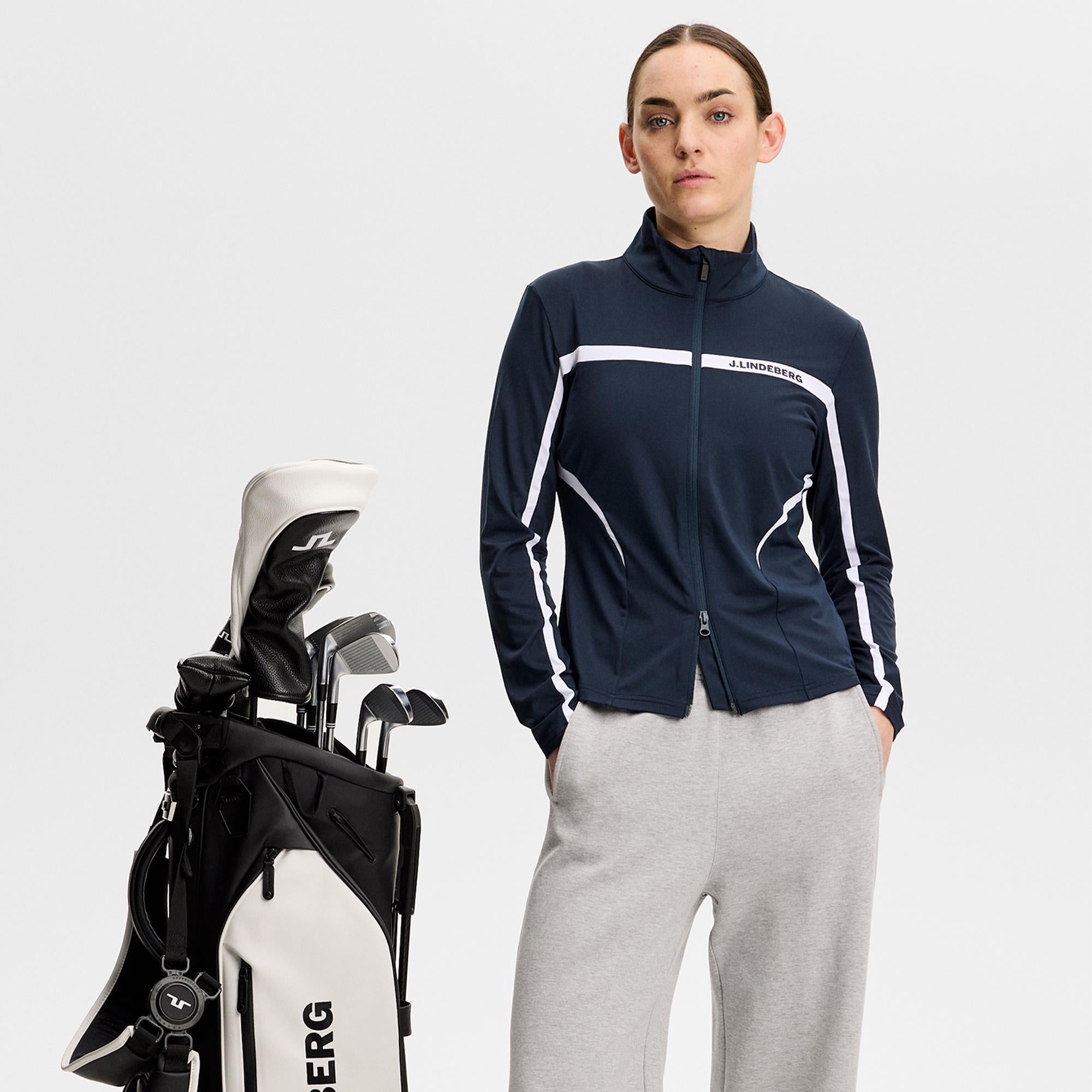 J Lindeberg Janice Ladies Golf Mid Layer Navy