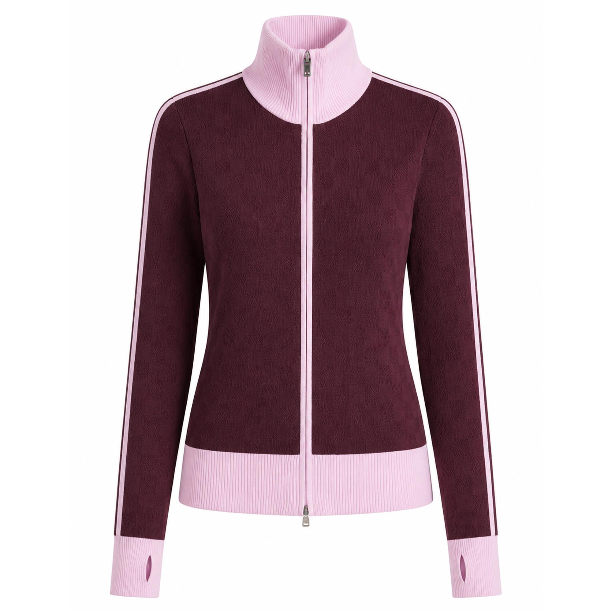 J Lindeberg Kerla Knitted Ladies Full Zip Sweater Winetasting