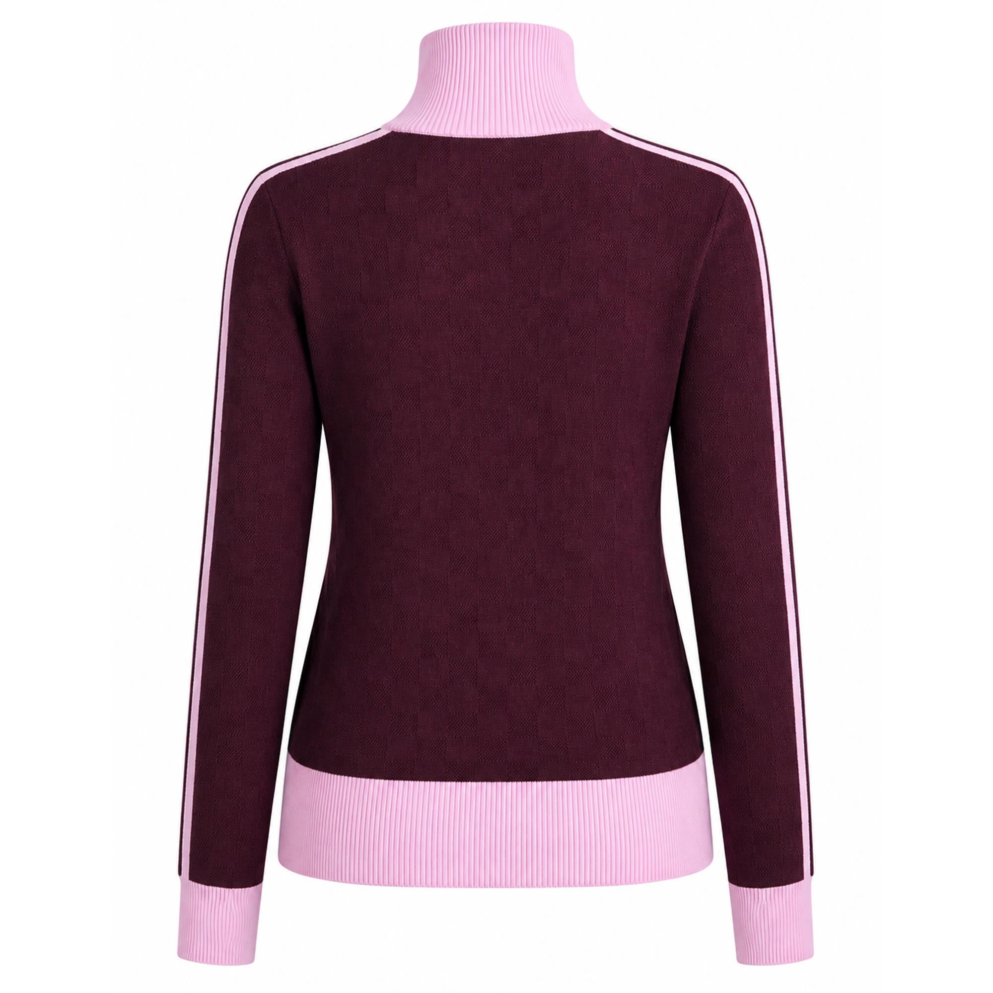 J Lindeberg Kerla Knitted Ladies Full Zip Sweater Winetasting