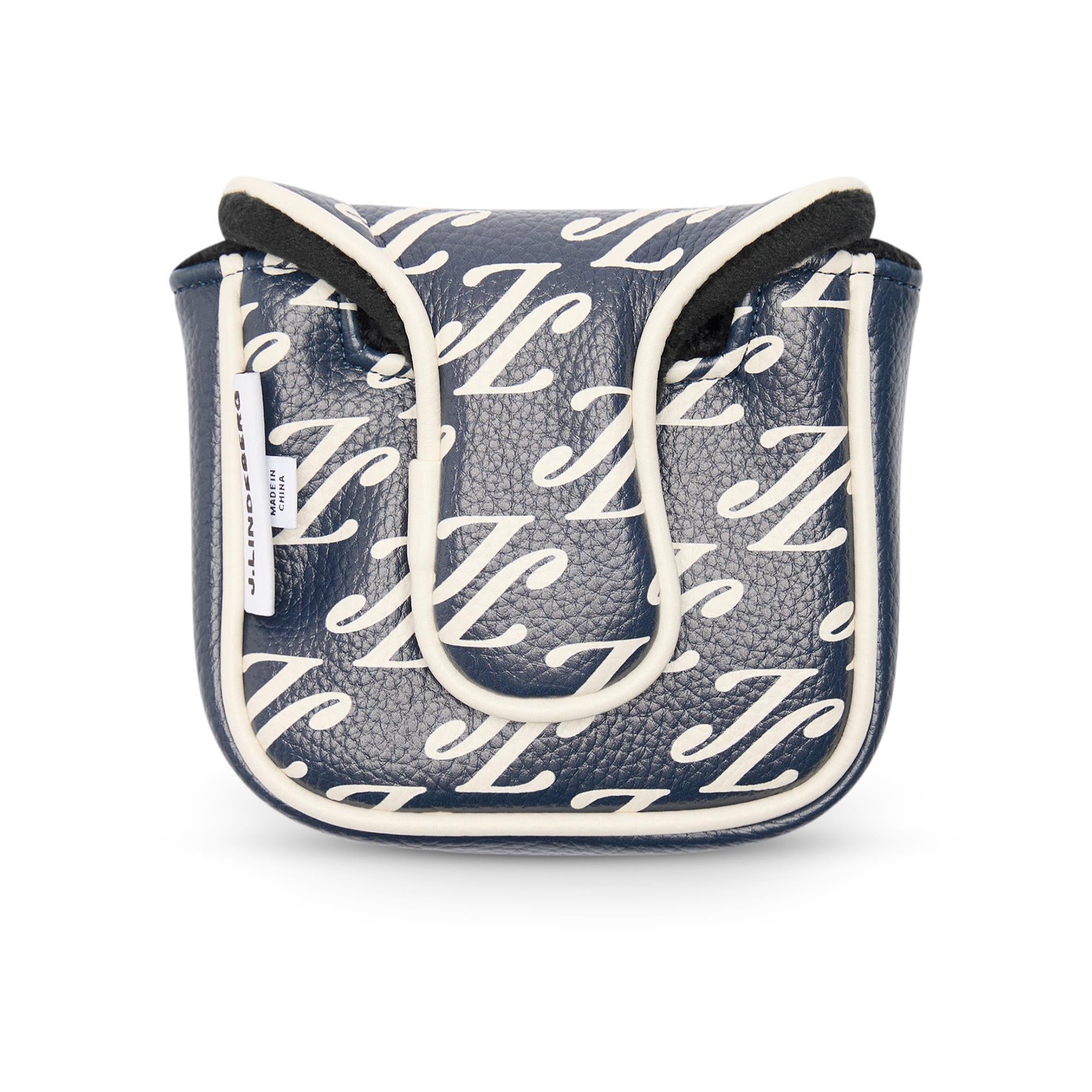J Lindeberg Mallet Print Putter Cover Cardi Ligature Navy
