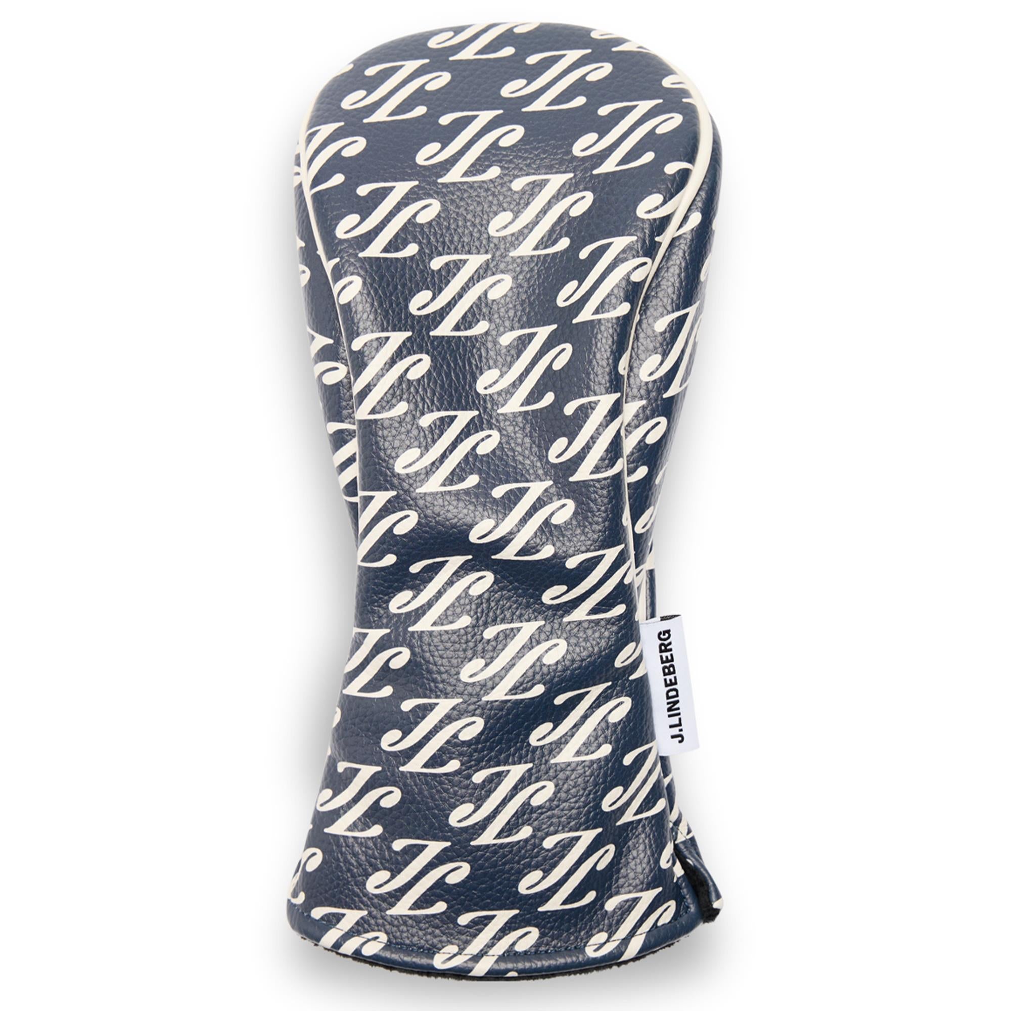 J Lindeberg Print Fairway Wood Headcover Cardi Ligature Navy