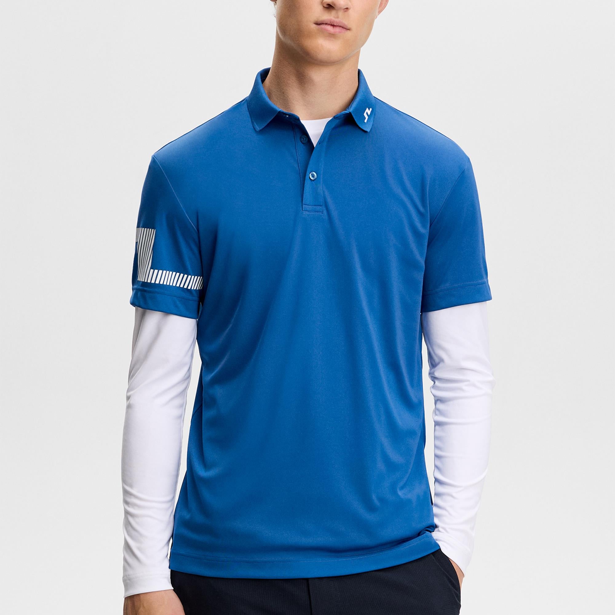 J Lindeberg Heath Mens Golf Polo Shirt Set Sail
