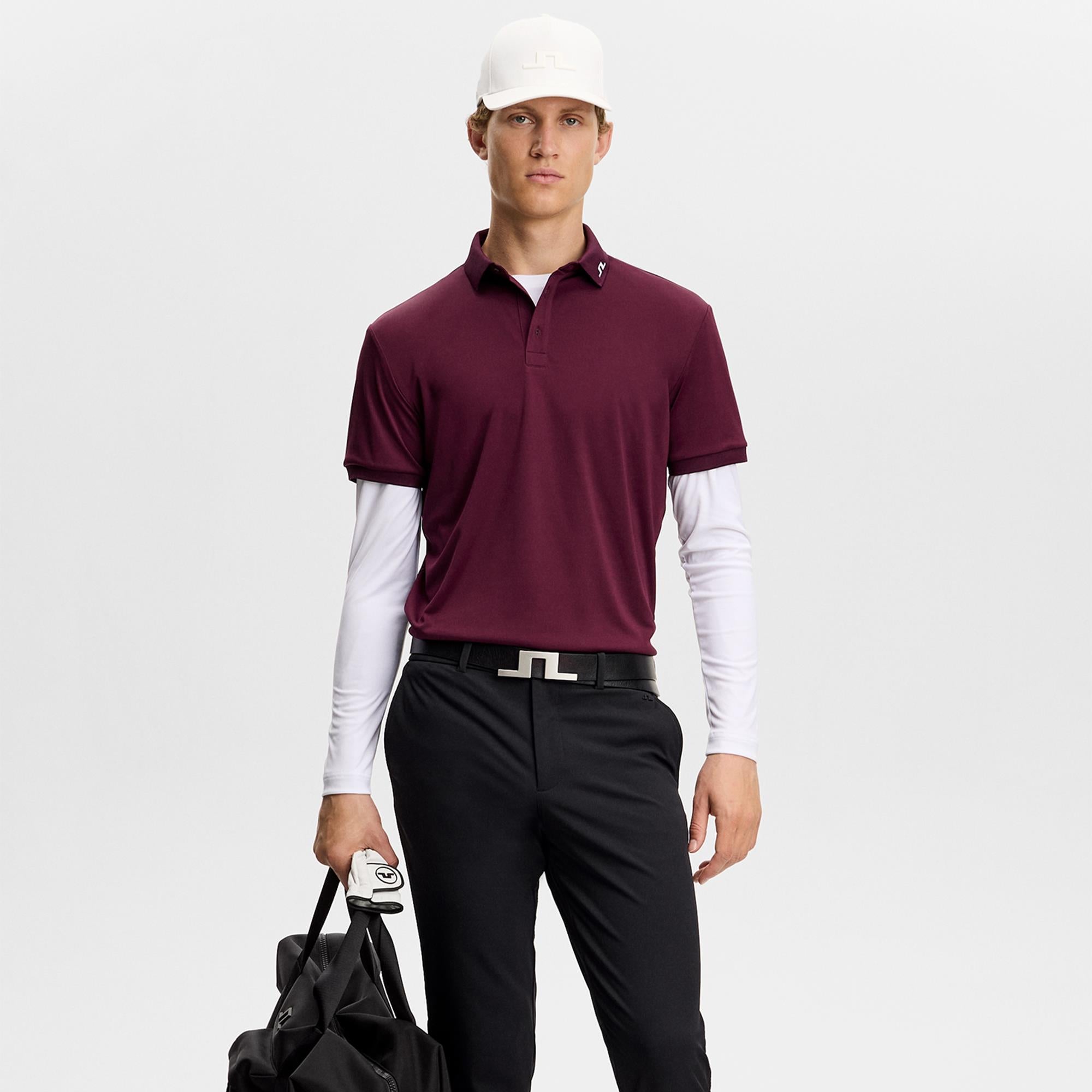 J Lindeberg KV Mens Golf Polo Shirt Winetasting