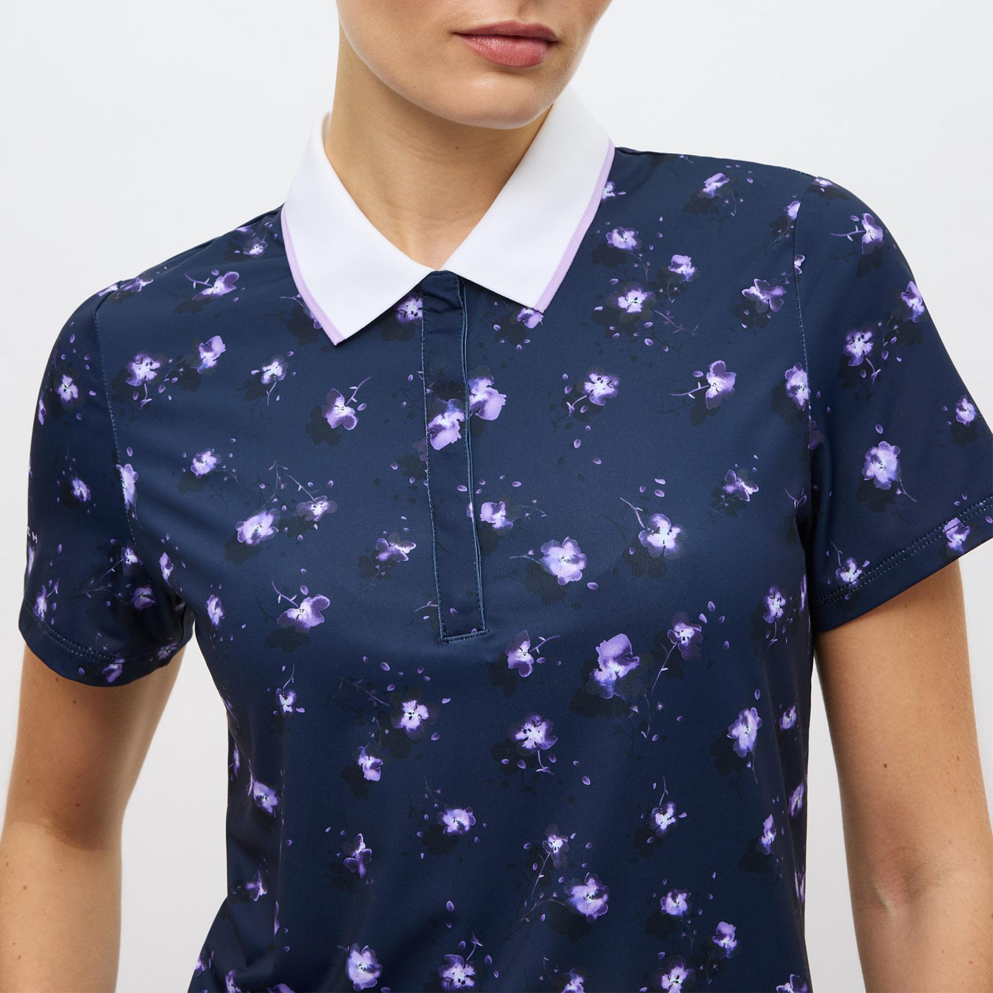 Rohnisch Deni Ladies Golf Polo Shirt Purple Mountain Bloom
