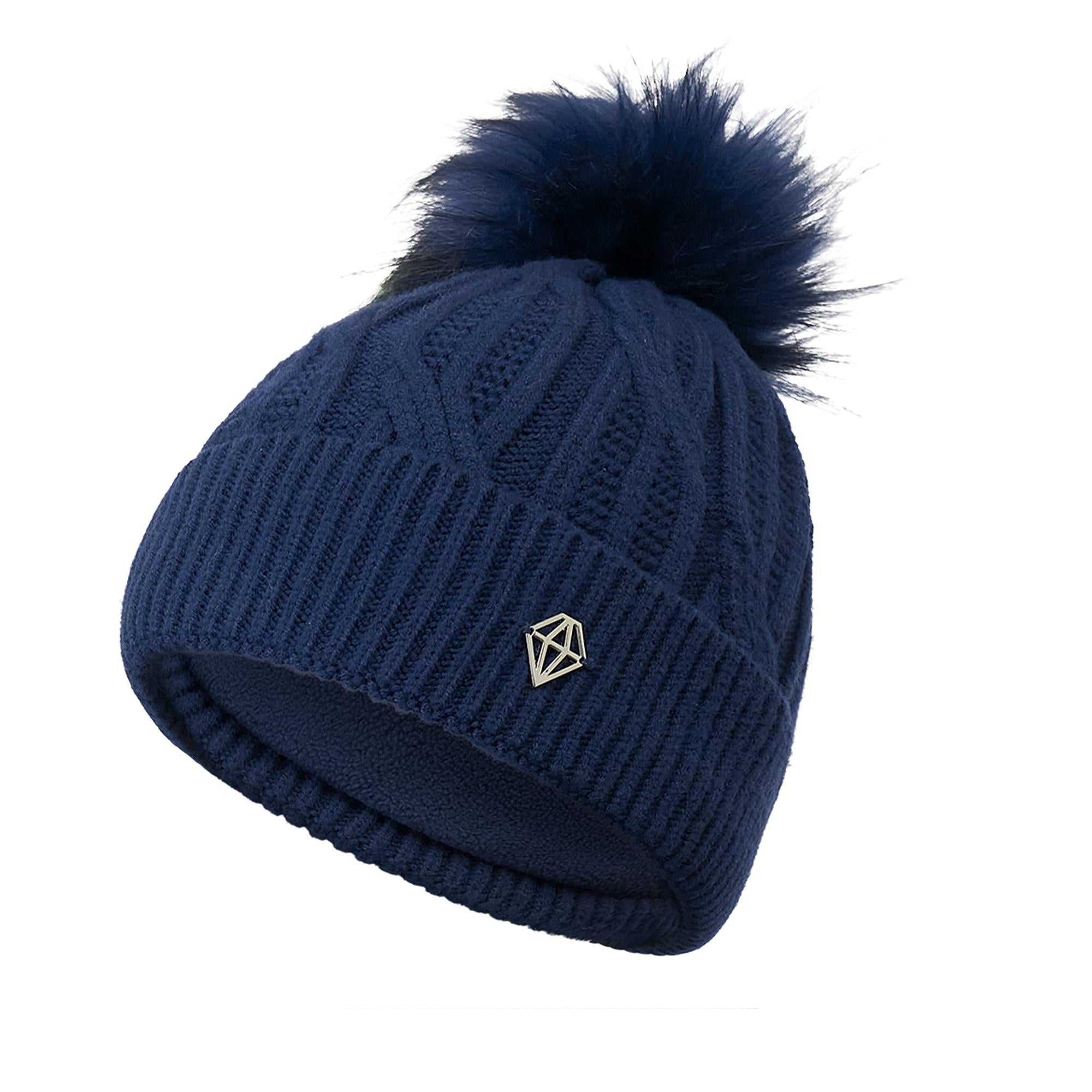 Pure Golf Greta Waterproof Lined Ladies Golf Beanie Navy