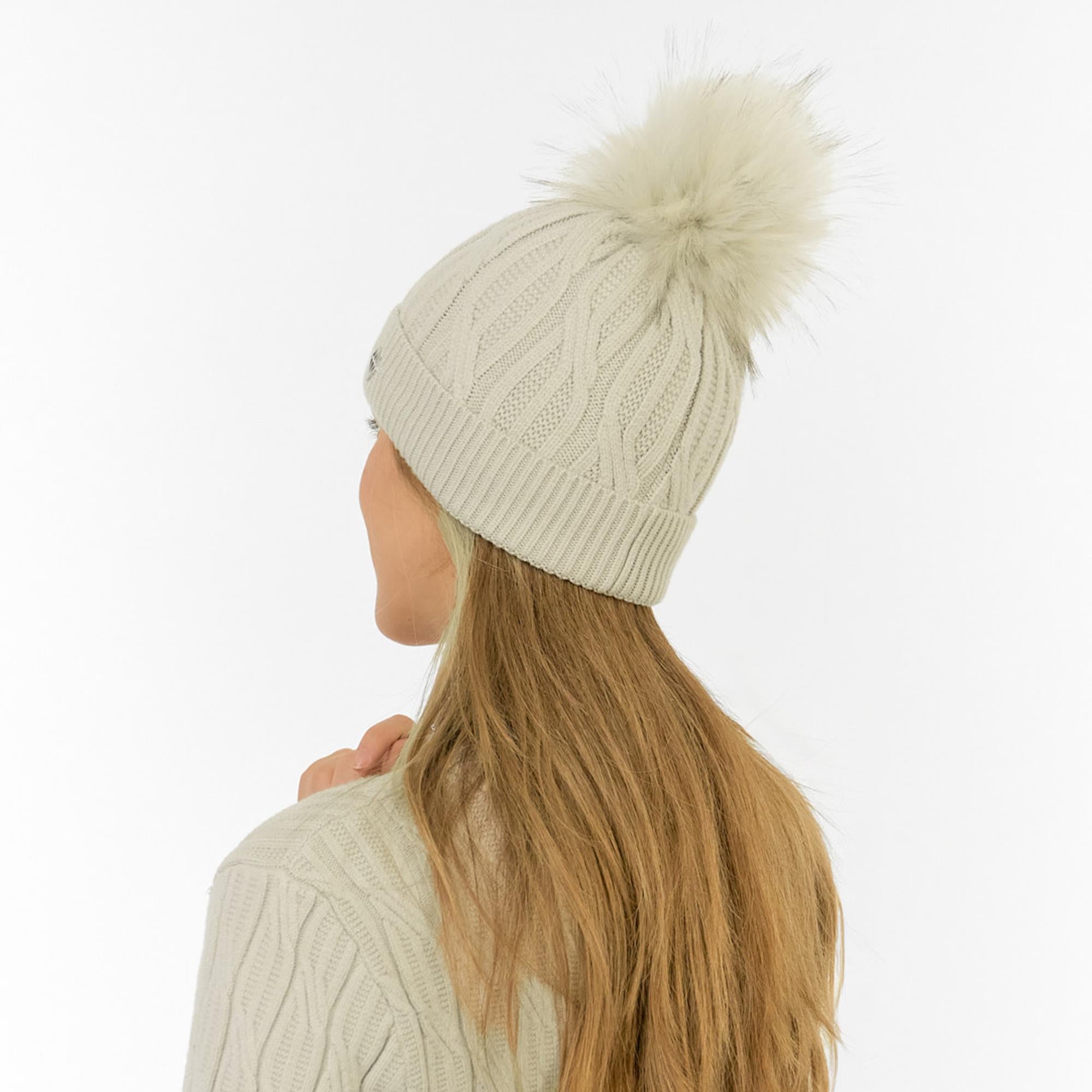 Pure Golf Greta Waterproof Lined Ladies Golf Beanie Oyster