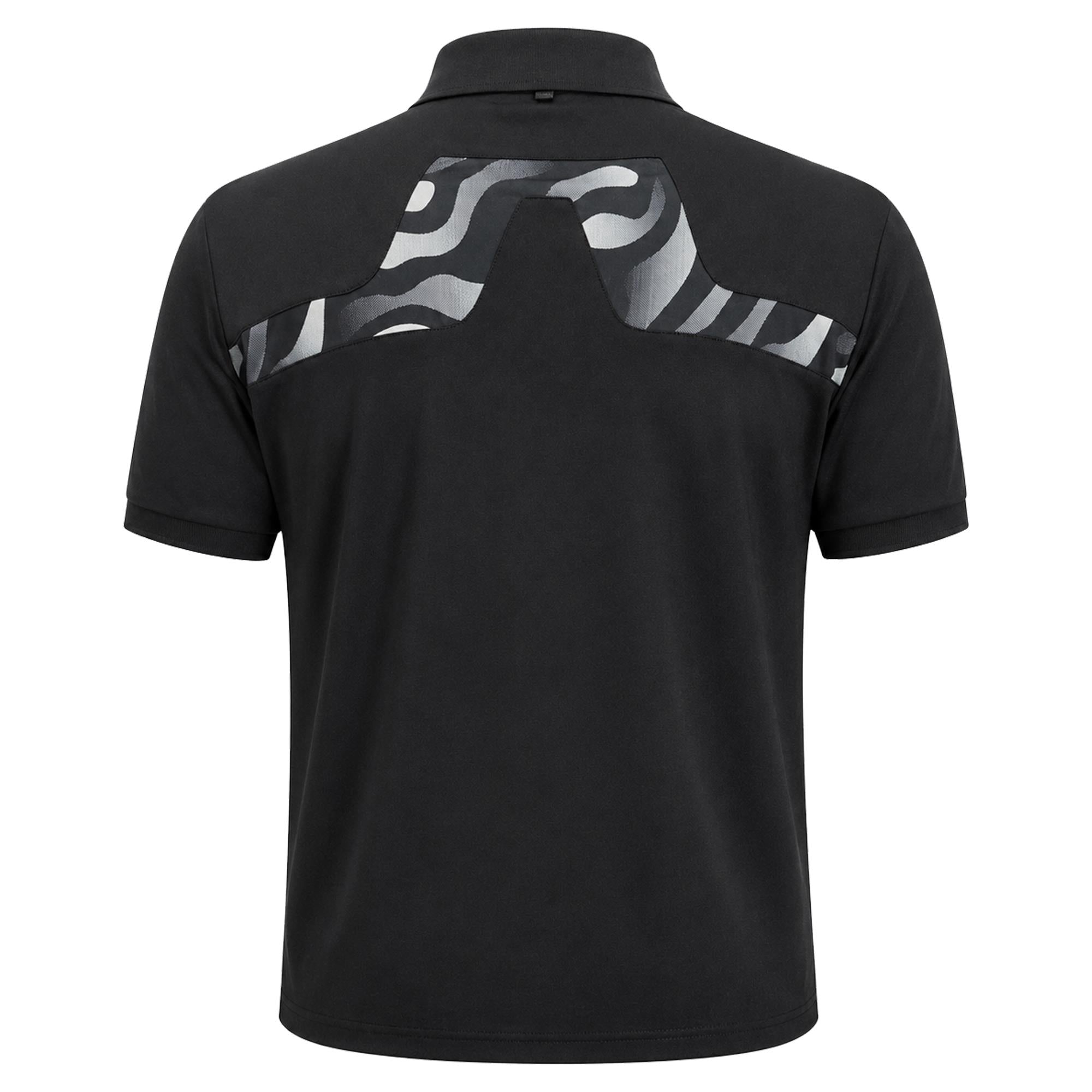 J Lindeberg KV Print Mens Golf Polo Shirt Black