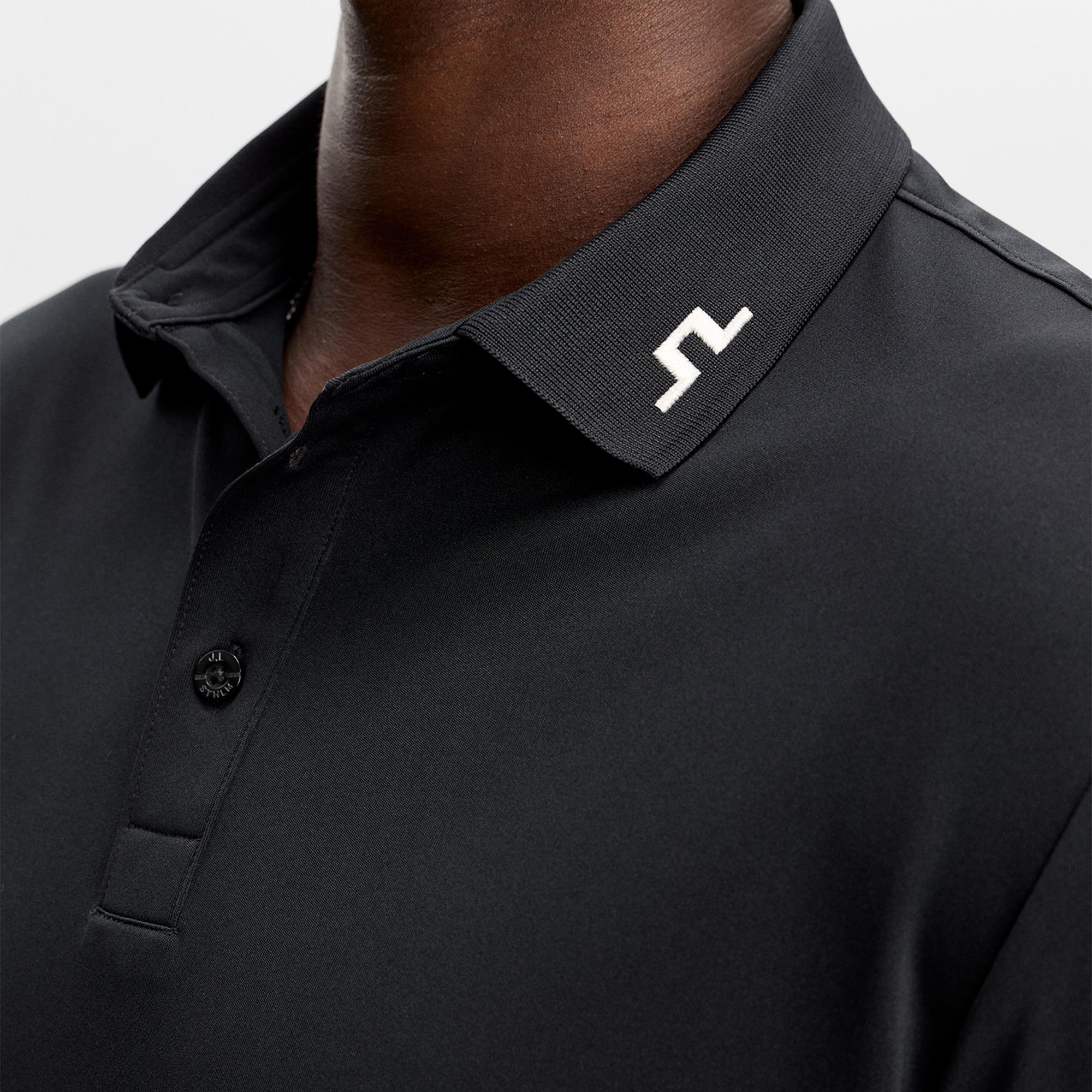 J Lindeberg KV Print Mens Golf Polo Shirt Black