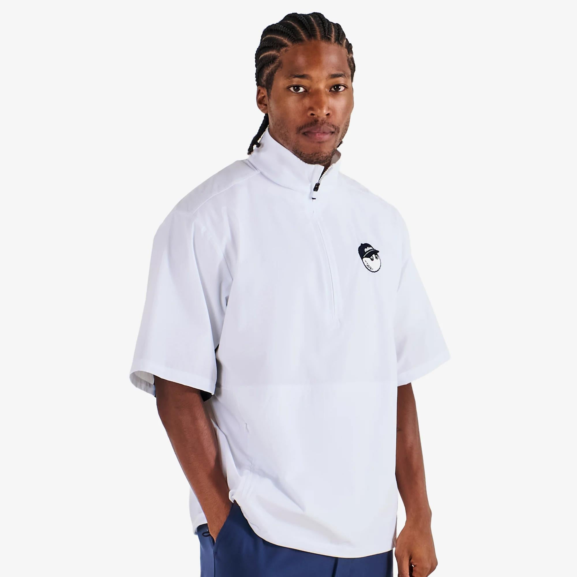 Malbon Golf Icons Pine Windshirt White