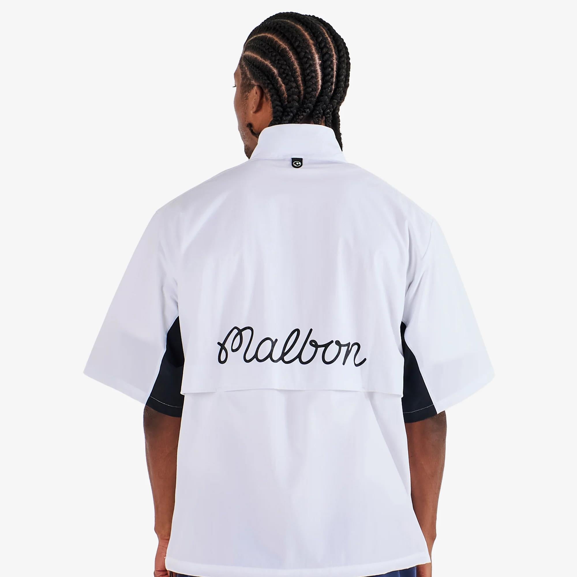 Malbon Golf Icons Pine Windshirt White
