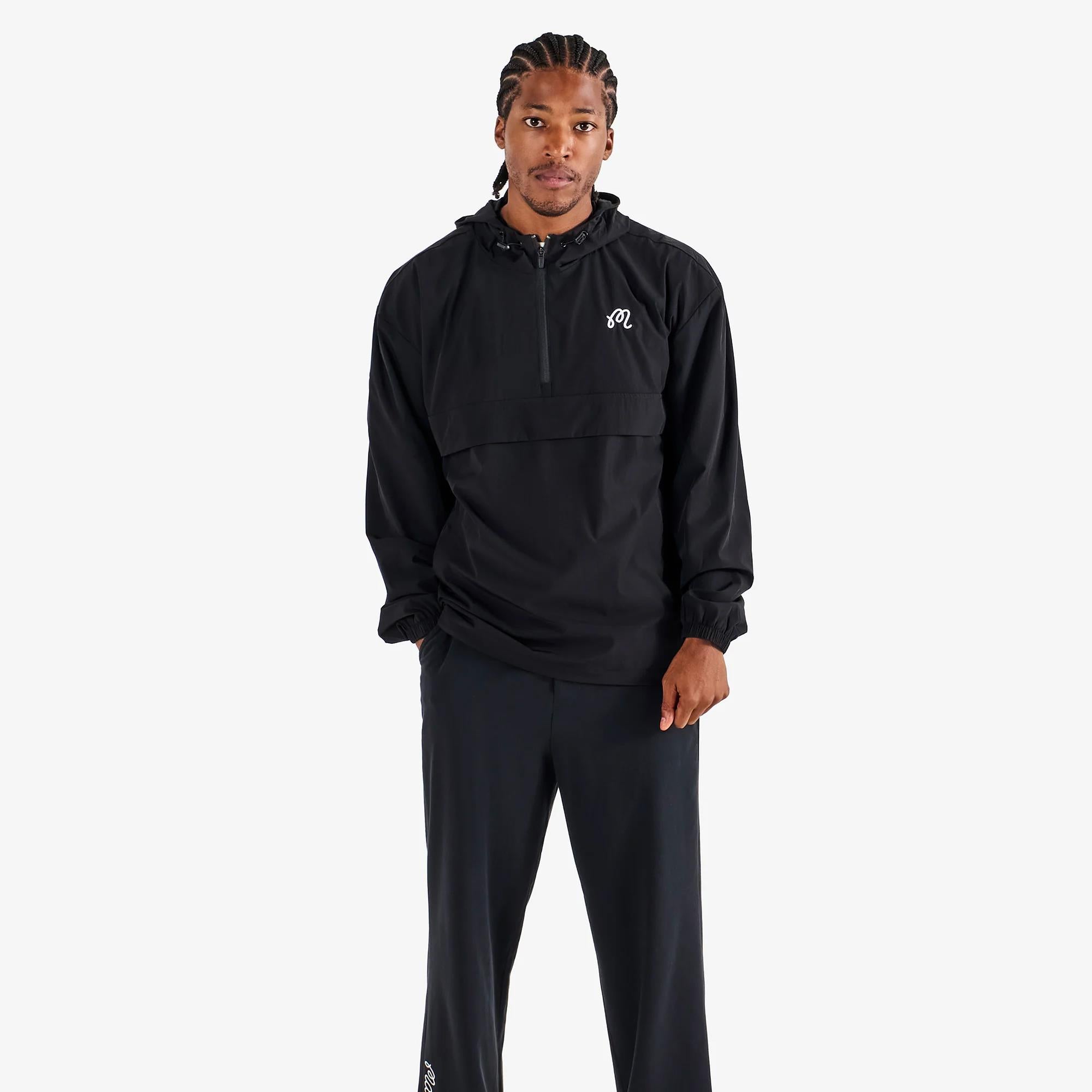Malbon Golf Icons Ridge Anorak Black