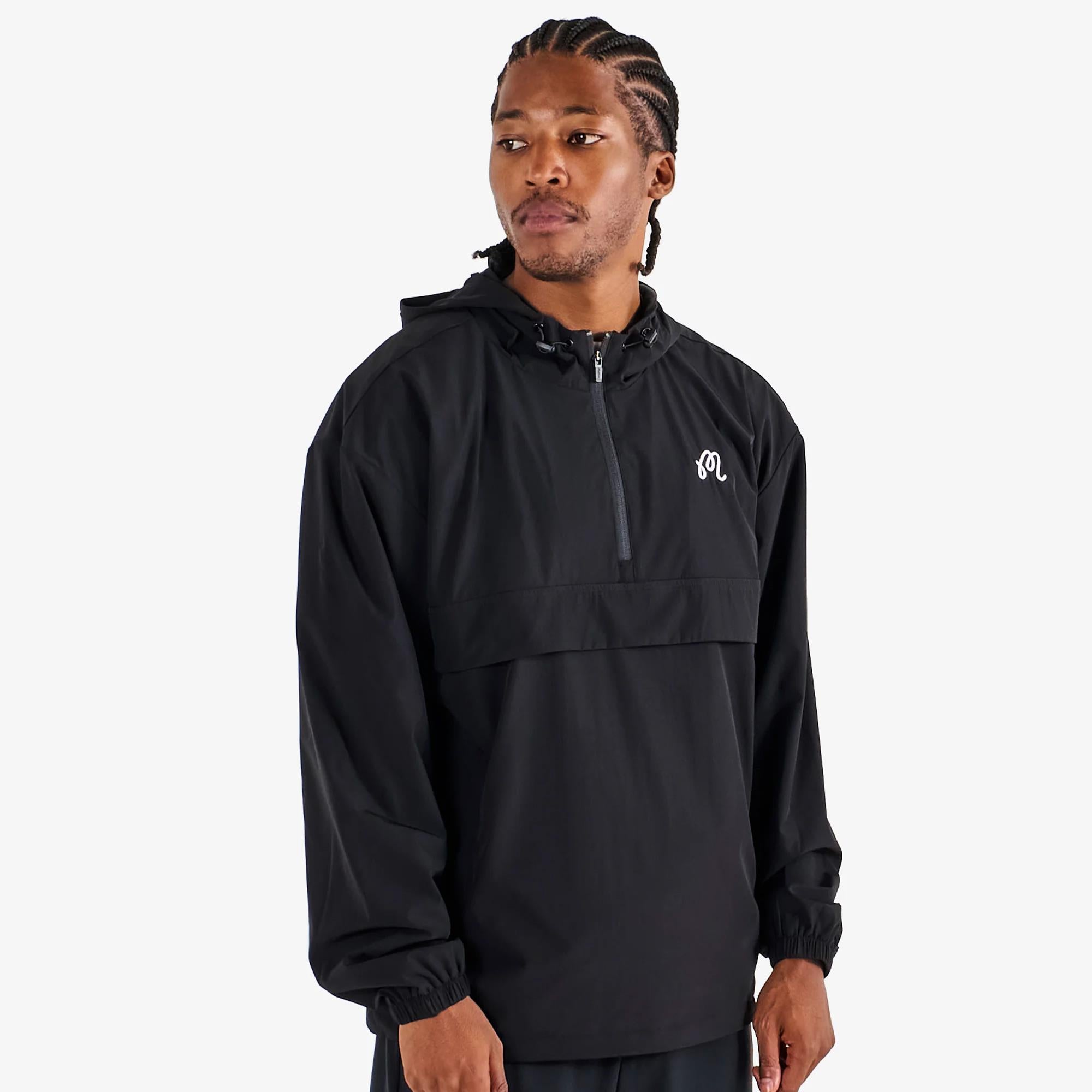 Malbon Golf Icons Ridge Anorak Black