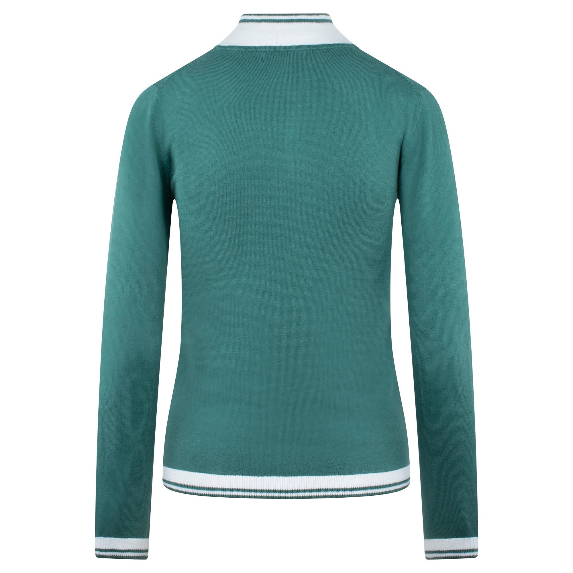 Rohnisch Kora Knitted Half Zip Ladies Golf Jumper Hydro