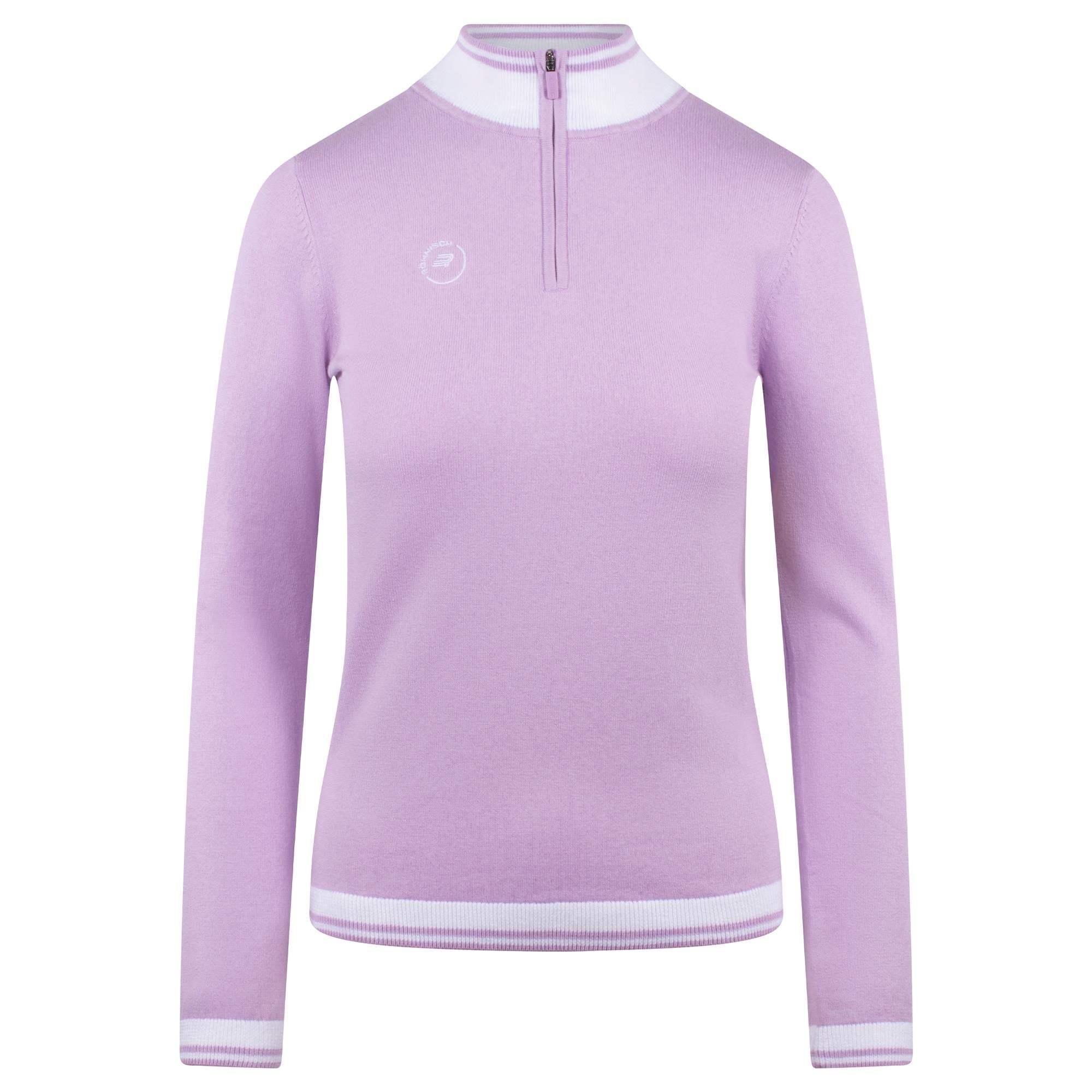 Rohnisch Kora Knitted Half Zip Ladies Golf Jumper Orchid Bloom