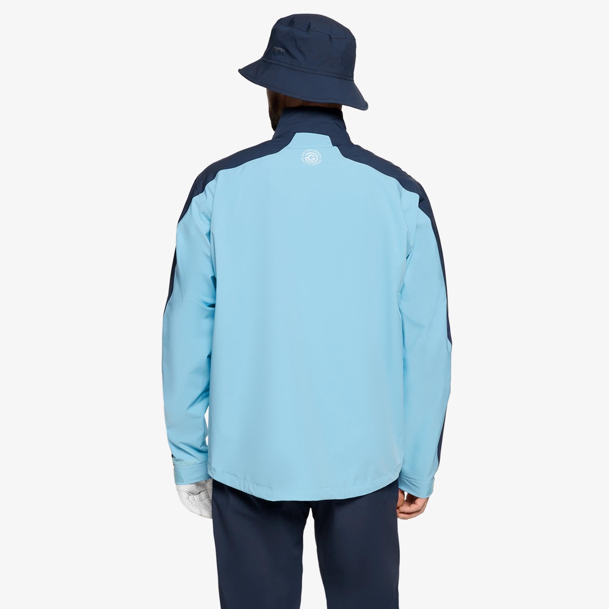 Galvin Green Adam Dryvr Pertex Mens Waterproof Golf Jacket Crystal Blue/Navy