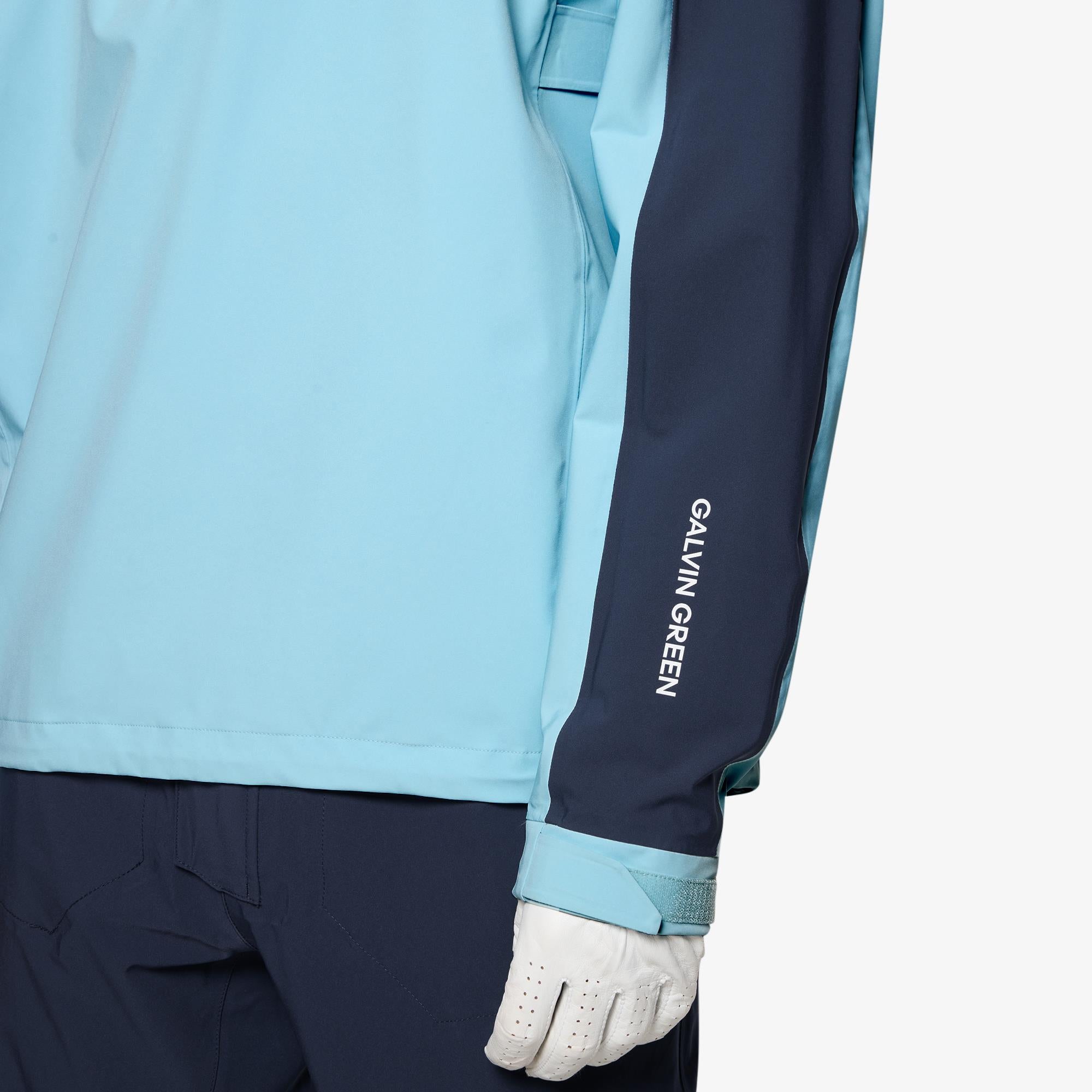 Galvin Green Adam Dryvr Pertex Mens Waterproof Golf Jacket Crystal Blue/Navy