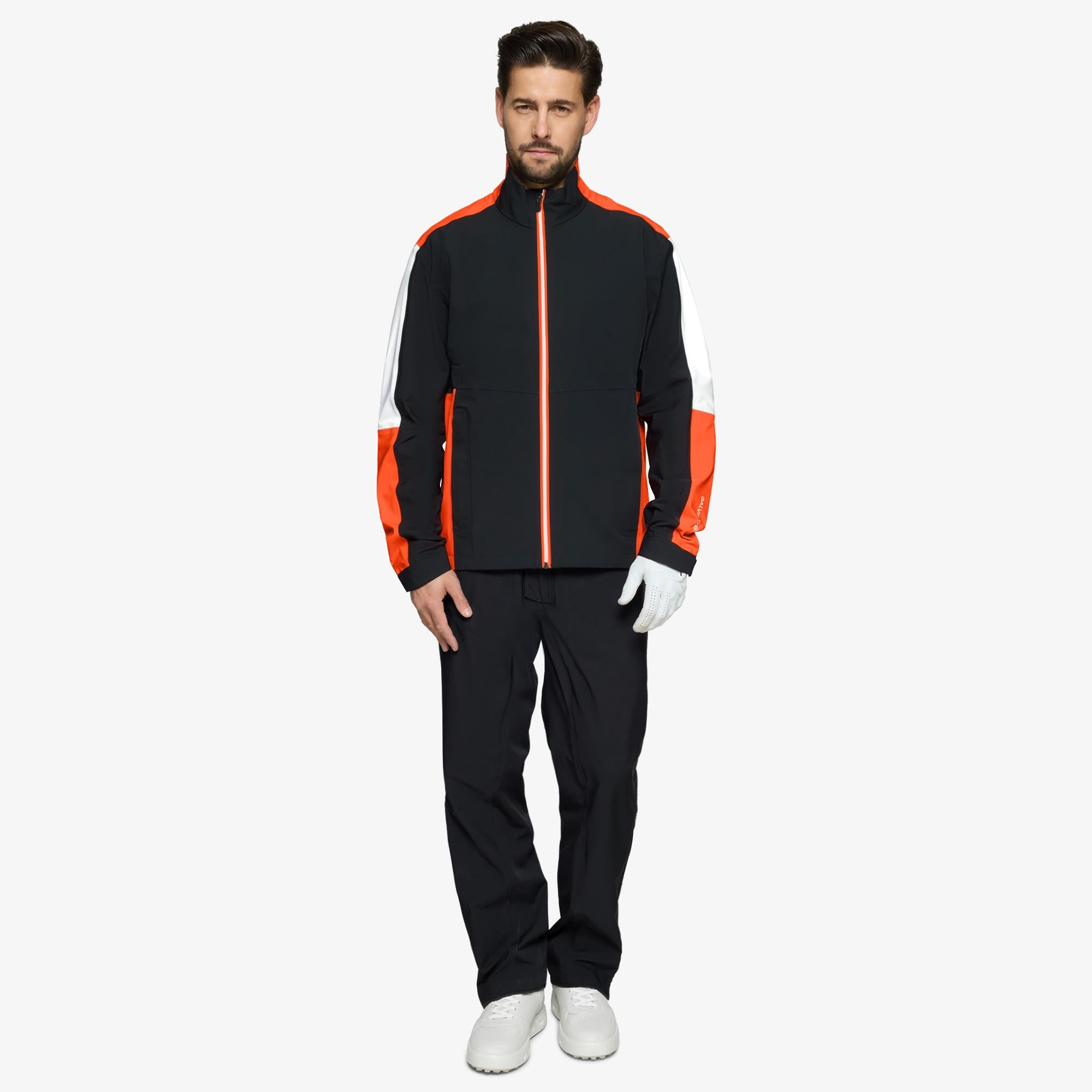 Galvin Green Arlo Dryvr Pertex Mens Waterproof Jacket Black/Orange