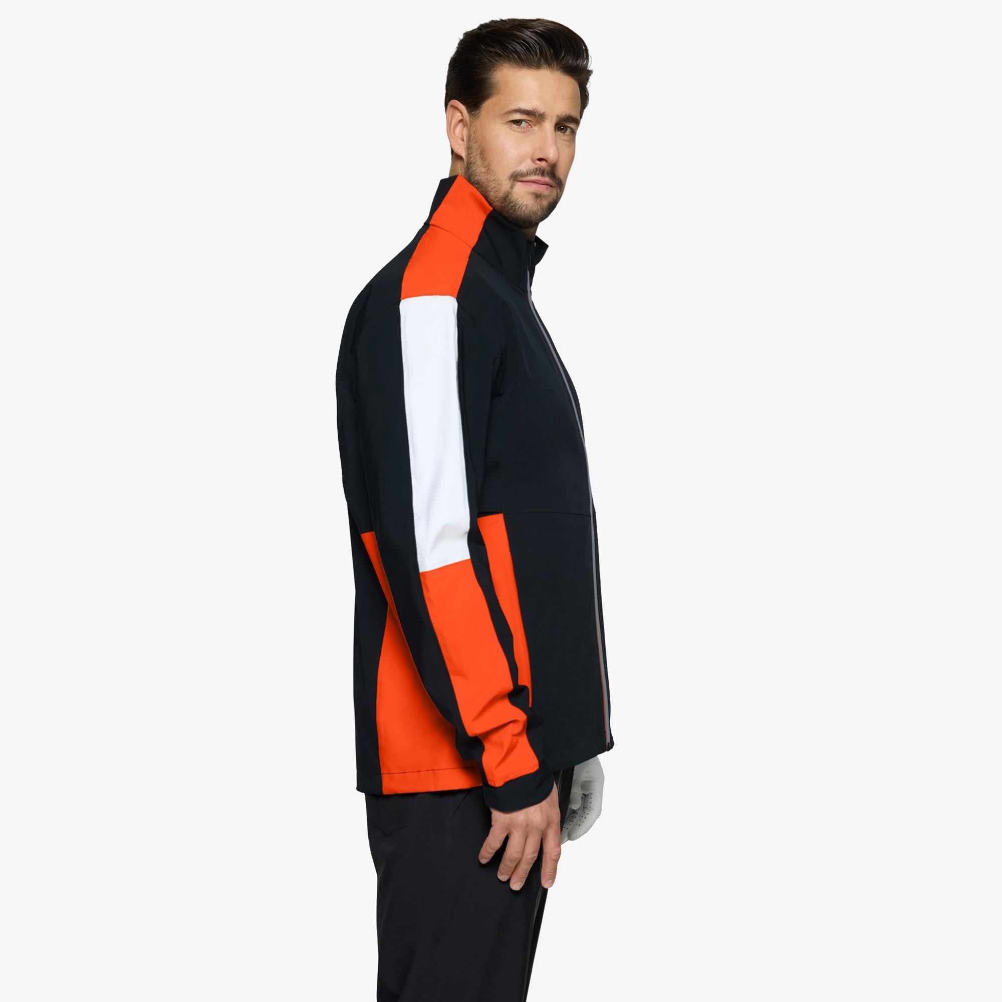 Galvin Green Arlo Dryvr Pertex Mens Waterproof Jacket Black/Orange
