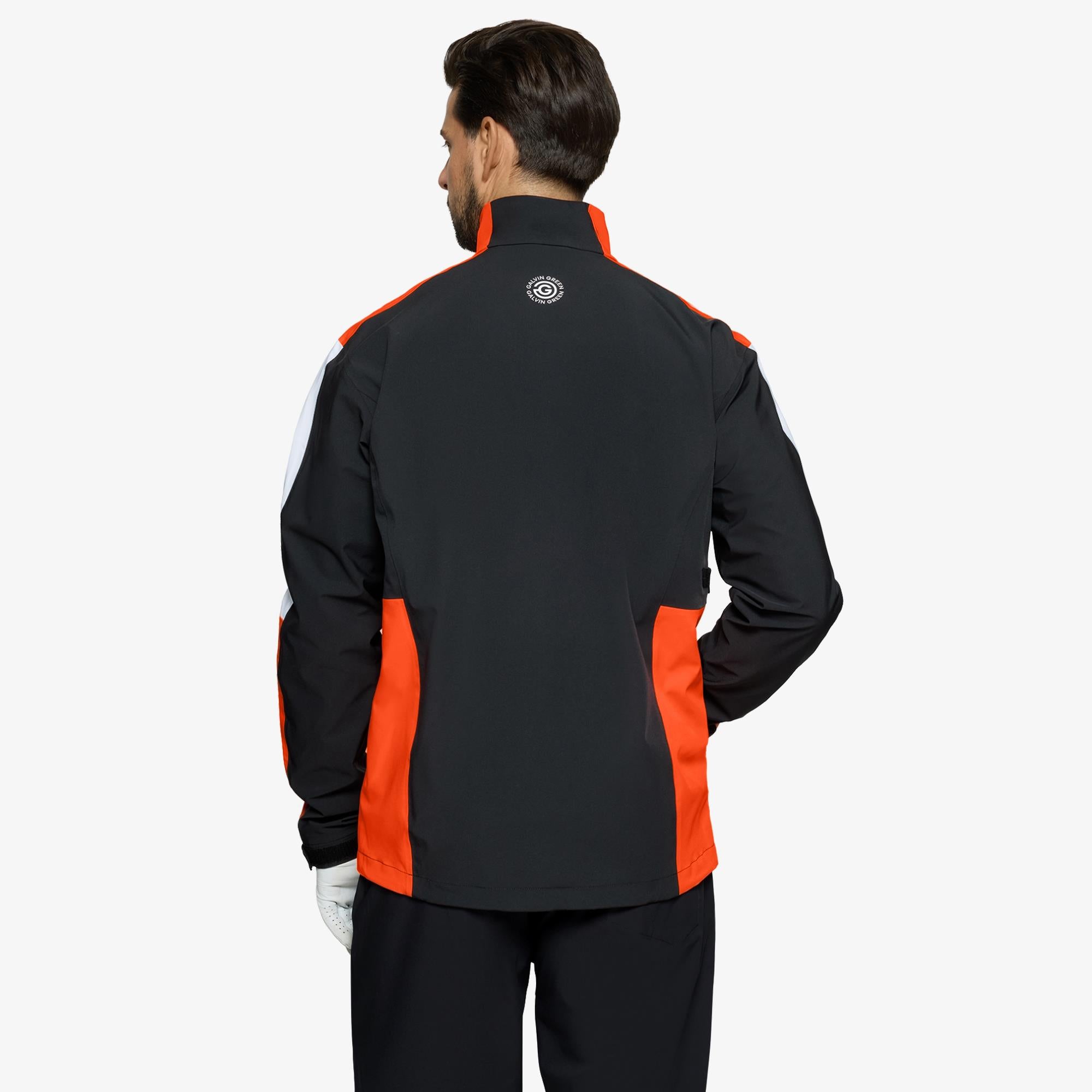 Galvin Green Arlo Dryvr Pertex Mens Waterproof Jacket Black/Orange