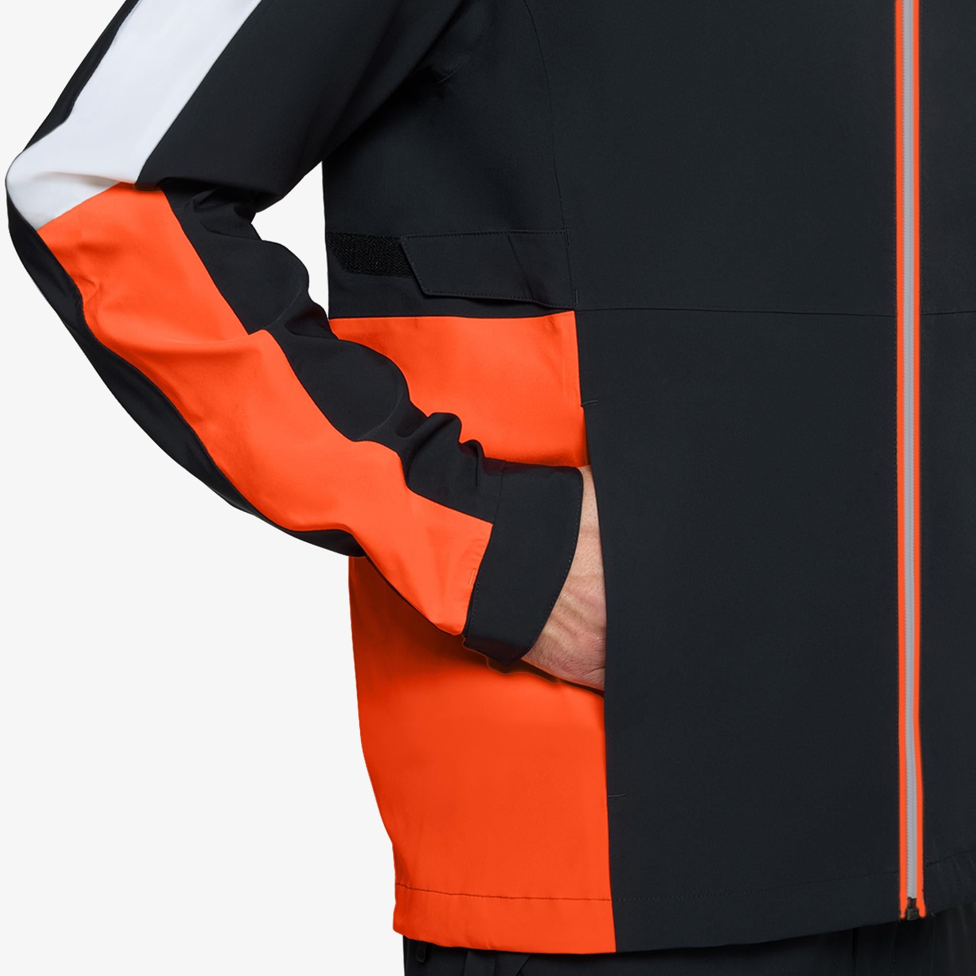 Galvin Green Arlo Dryvr Pertex Mens Waterproof Jacket Black/Orange