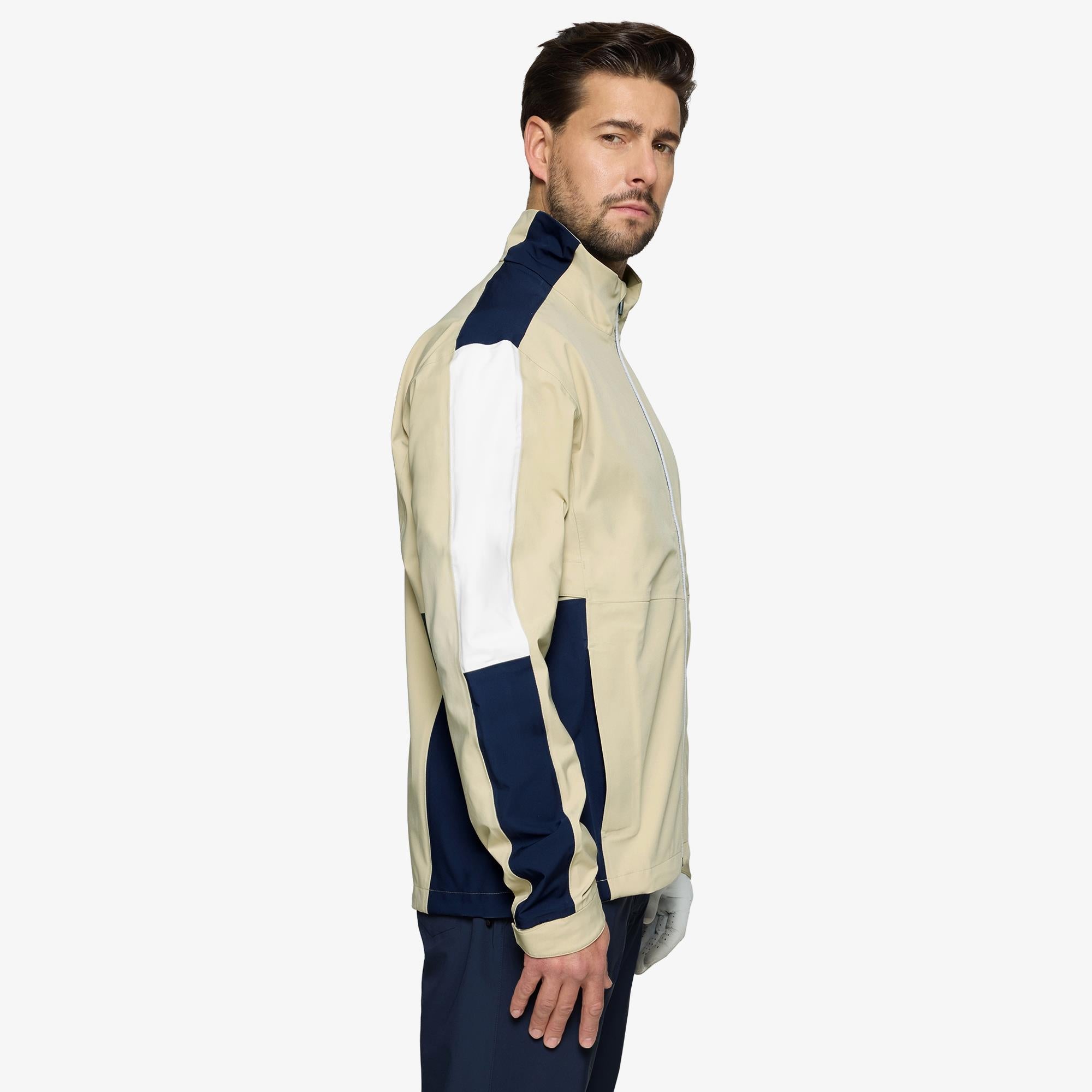 Galvin Green Arlo Dryvr Pertex Mens Waterproof Jacket Sand/Navy/White