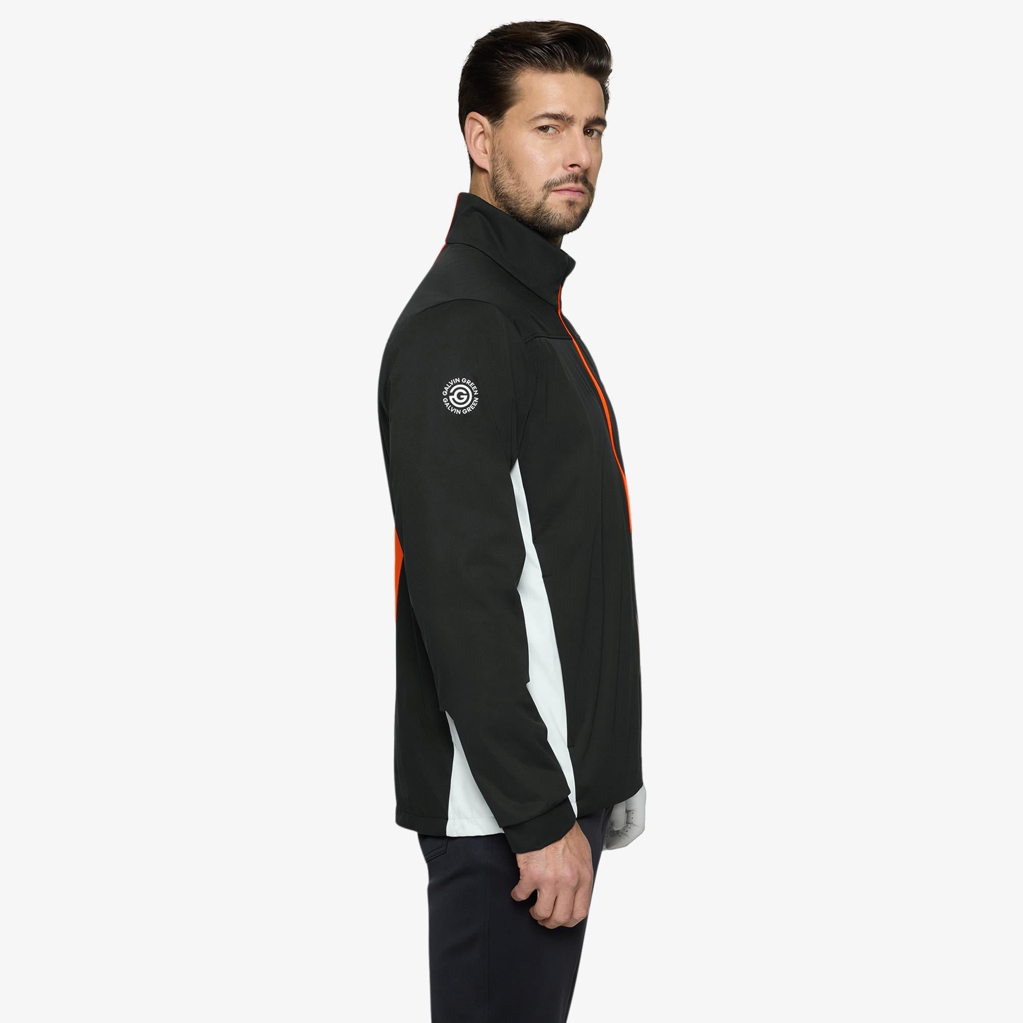 Galvin Green Lloyd Interface-1 Mens Golf Windstopper Black/White/Orange