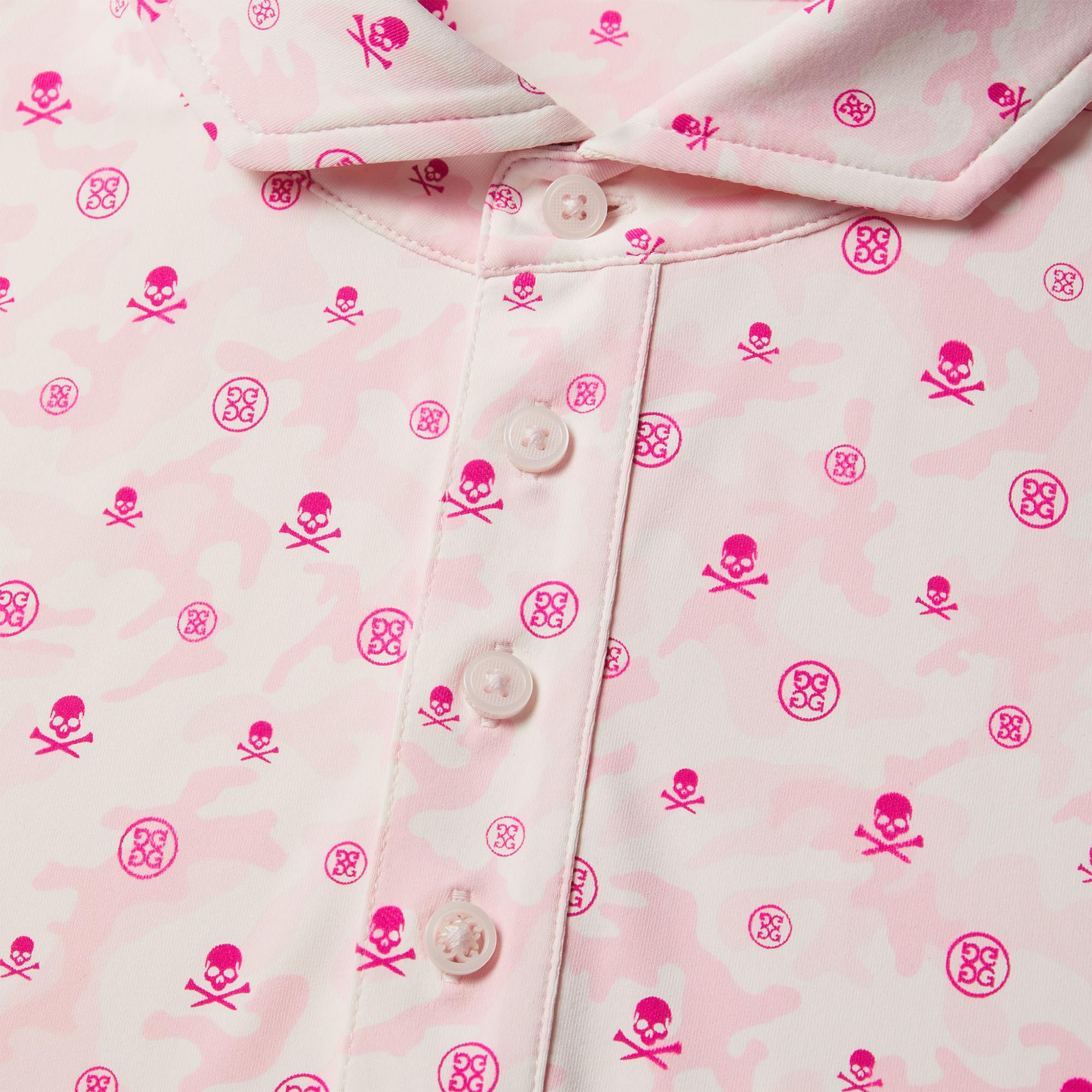 G/FORE Mapped Icon Camo Tech Jersey Mens Golf Polo Petal