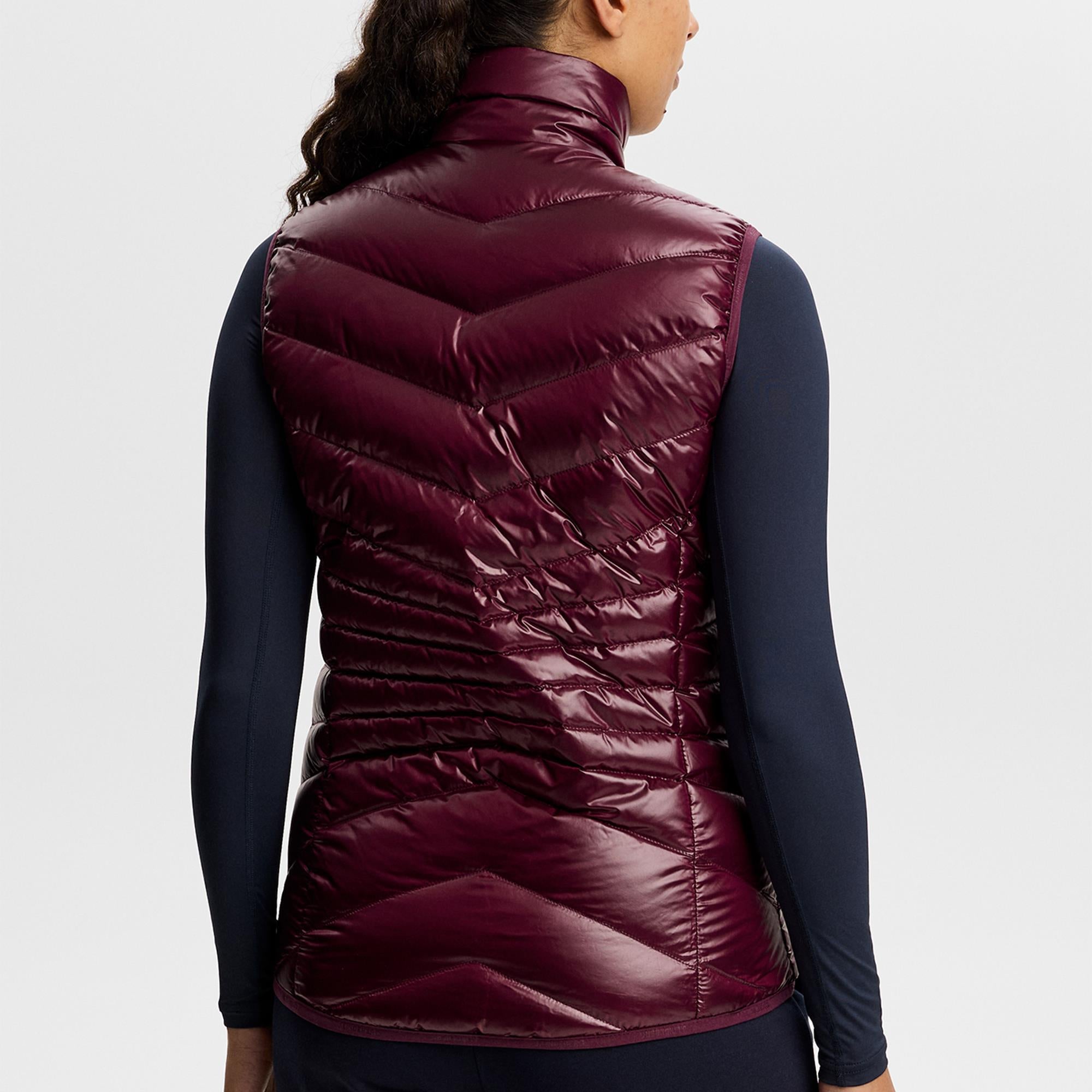 J Lindeberg Lara Light Down Ladies Vest Winetasting