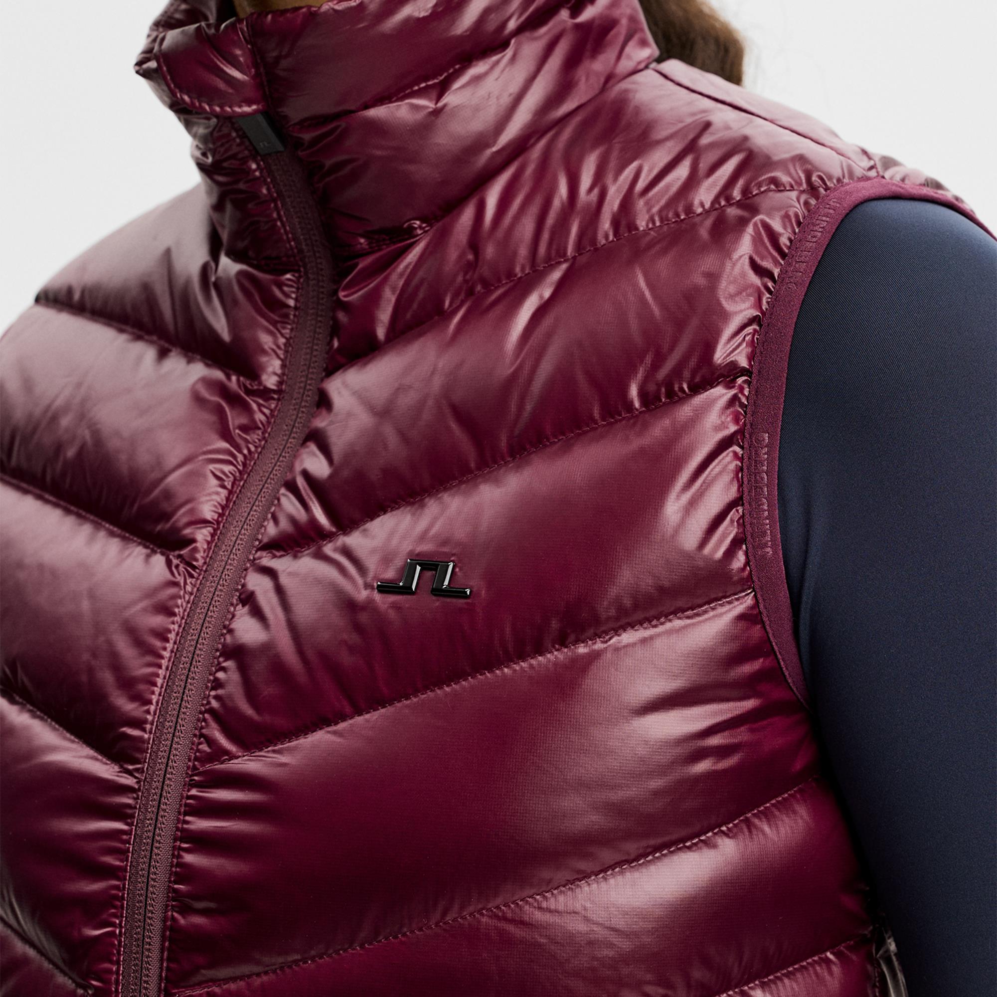 J Lindeberg Lara Light Down Ladies Vest Winetasting