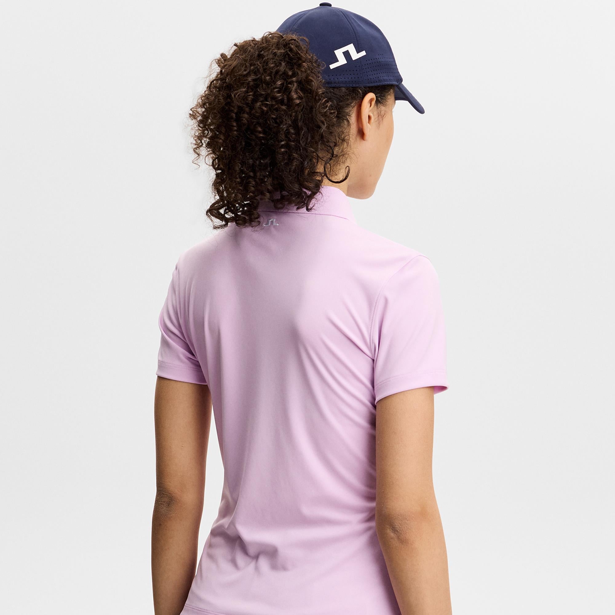 J Lindeberg Tour Tech Ladies Golf Polo Shirt Orchid Bouquet