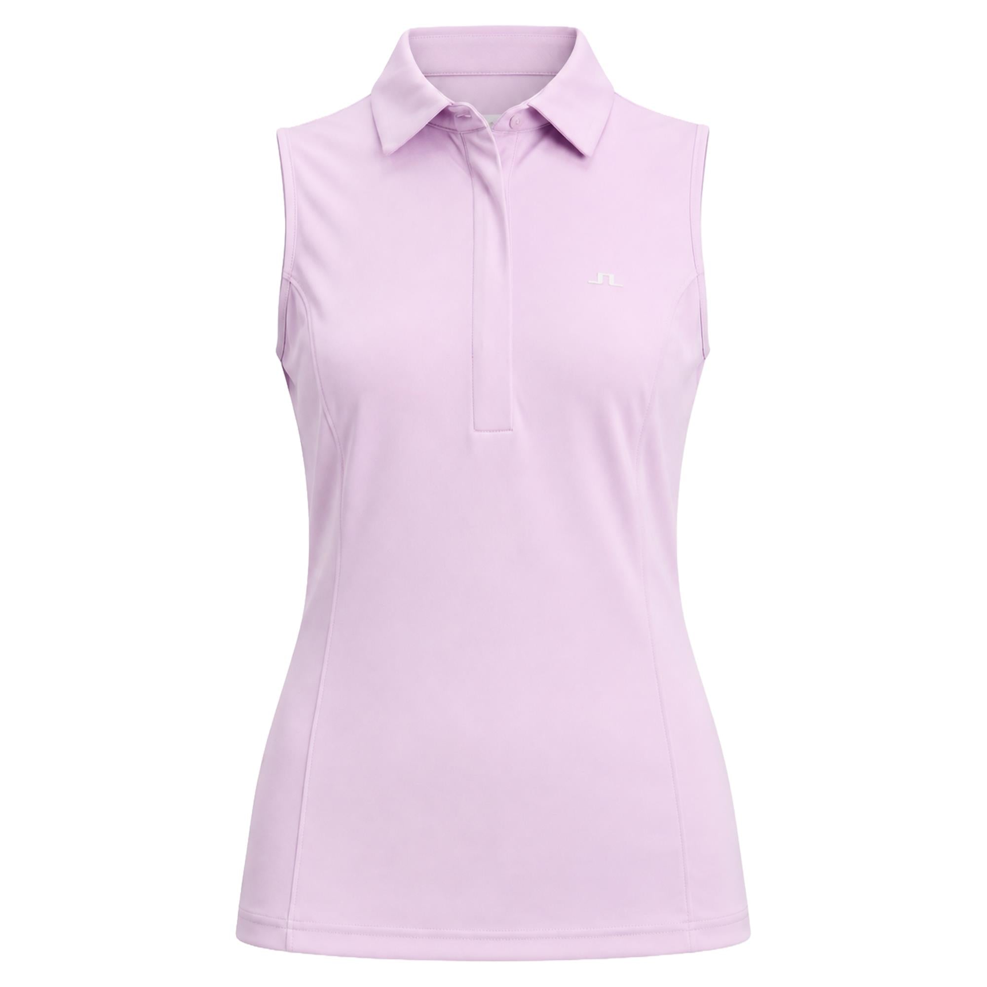 J Lindeberg Dena Ladies Sleeveless Golf Polo Shirt Orchid Bouquet