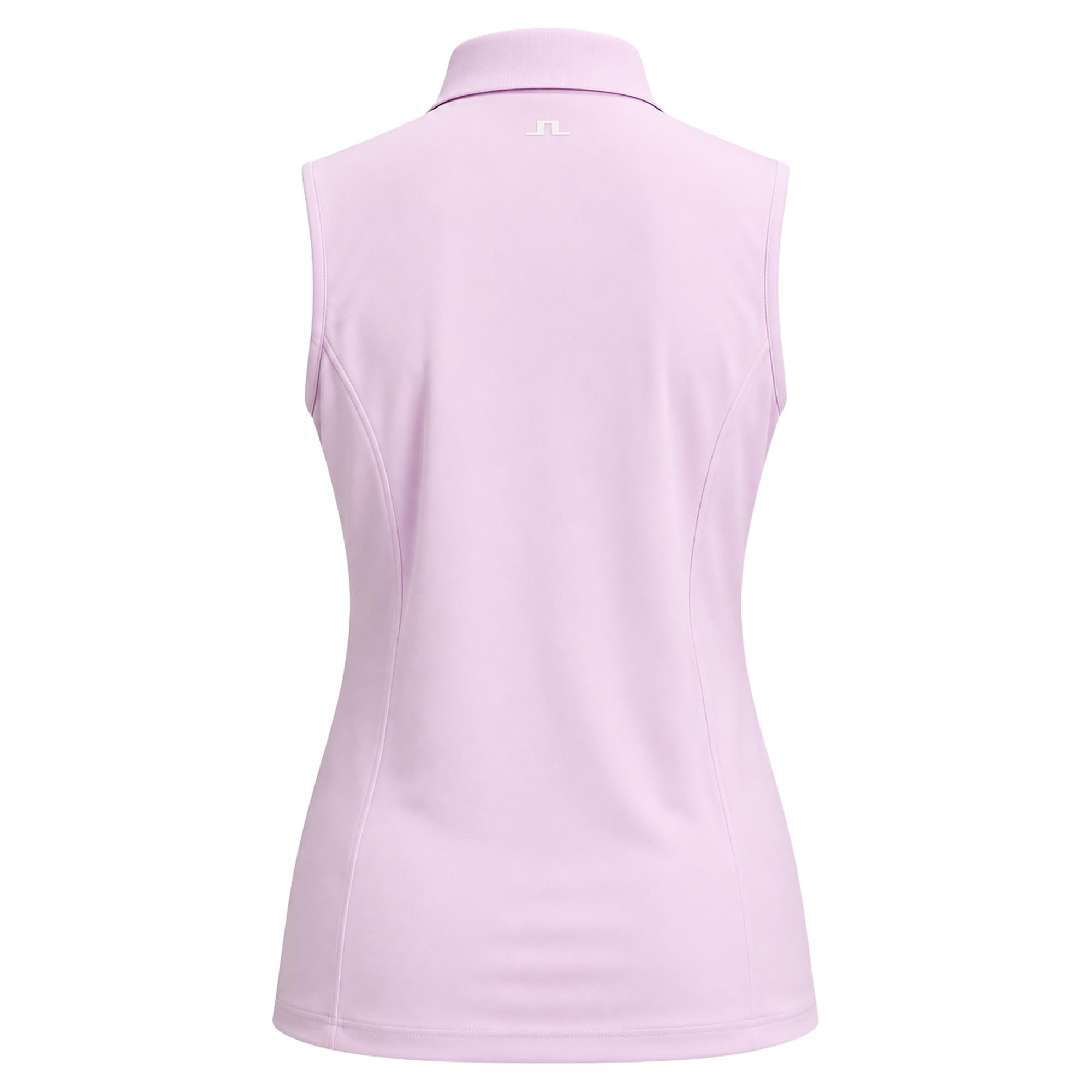 J Lindeberg Dena Ladies Sleeveless Golf Polo Shirt Orchid Bouquet