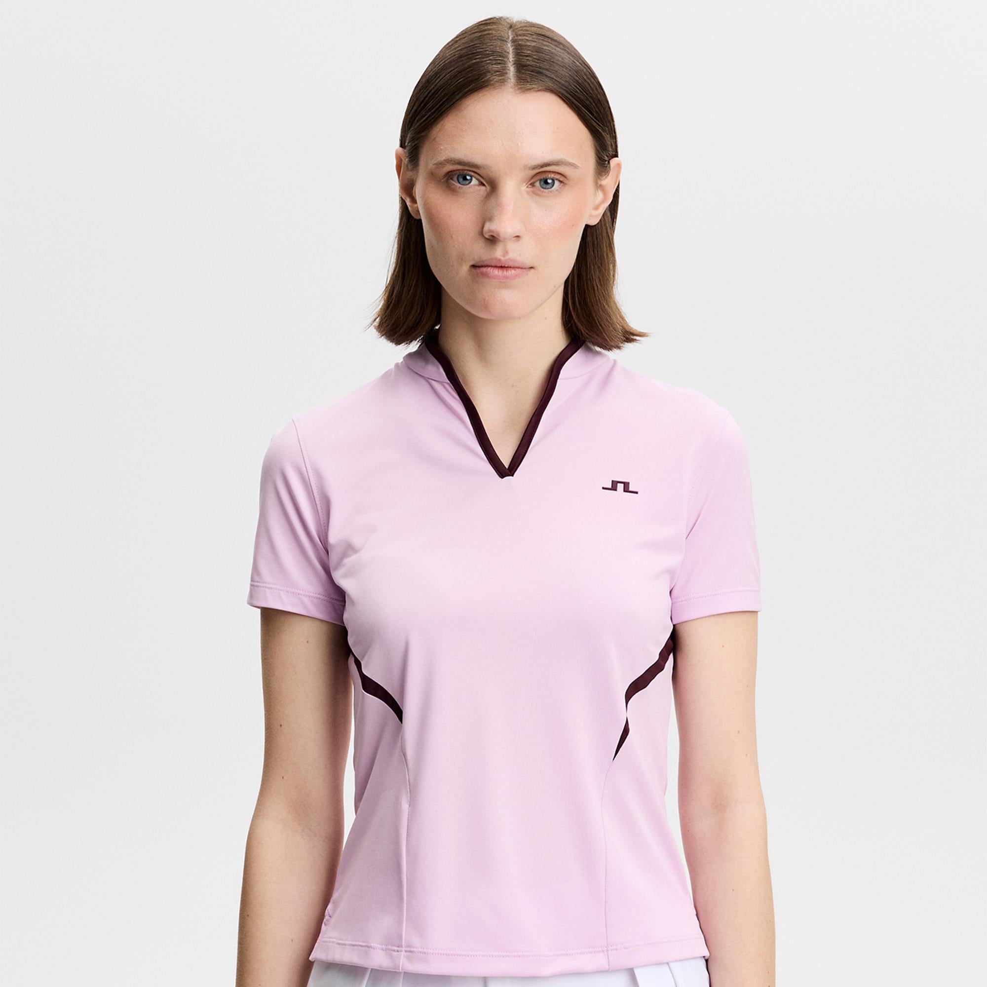 J Lindeberg Katie Ladies Golf Top Orchid Bouquet