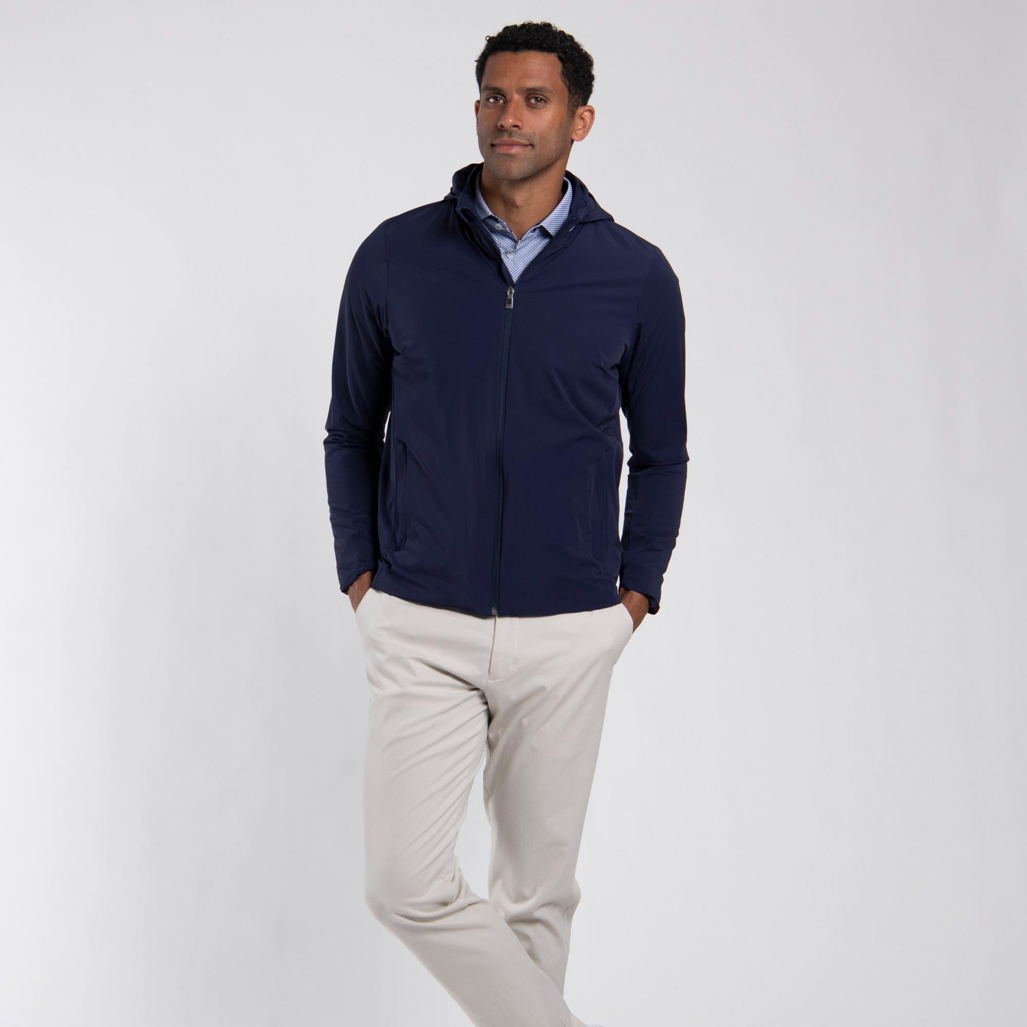 KJUS Atmosphere Insulated Mens Windproof Golf Jacket Atlanta Blue