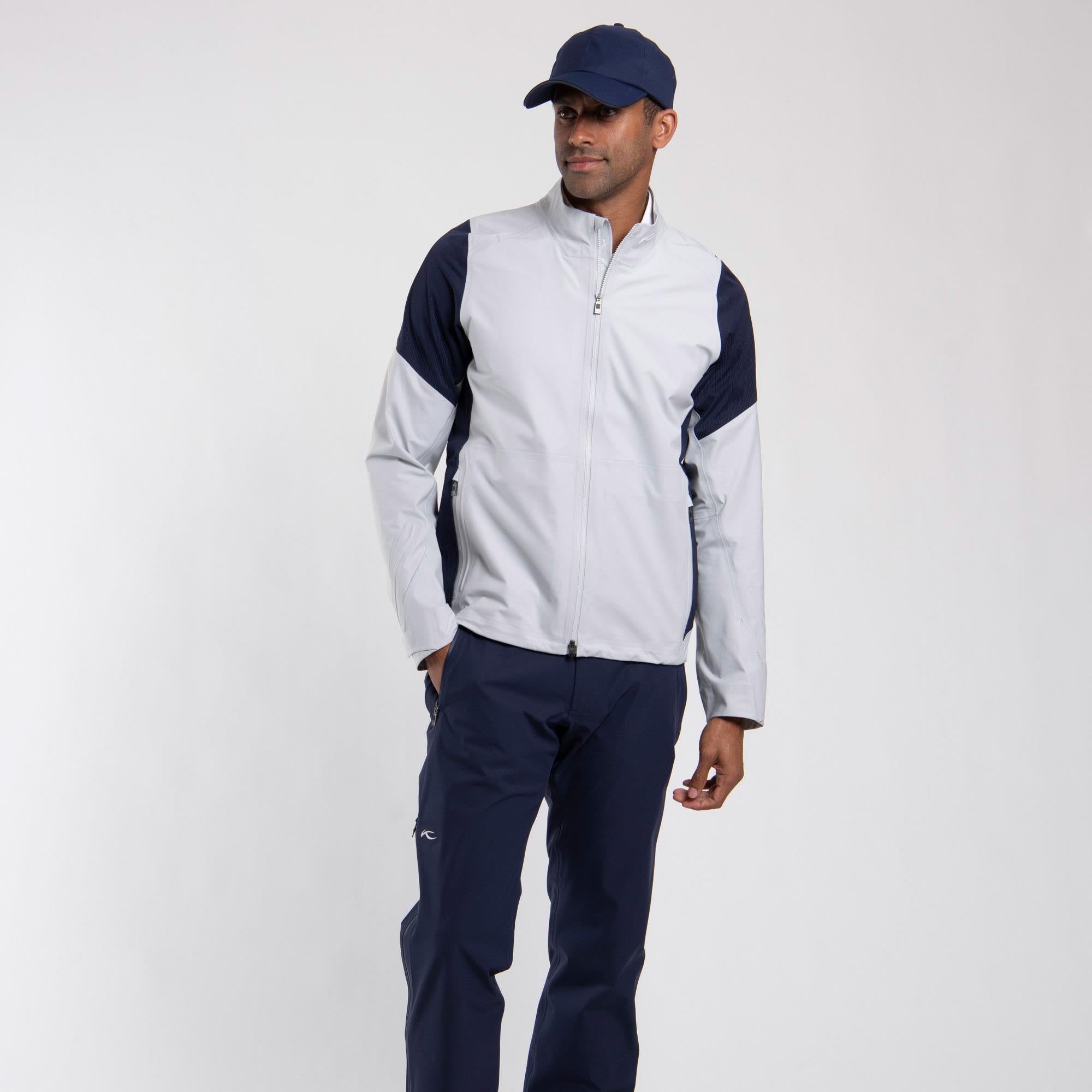 KJUS Pro 3L 3.0 Mens Waterproof Golf Jacket Alloy/Atlanta Blue