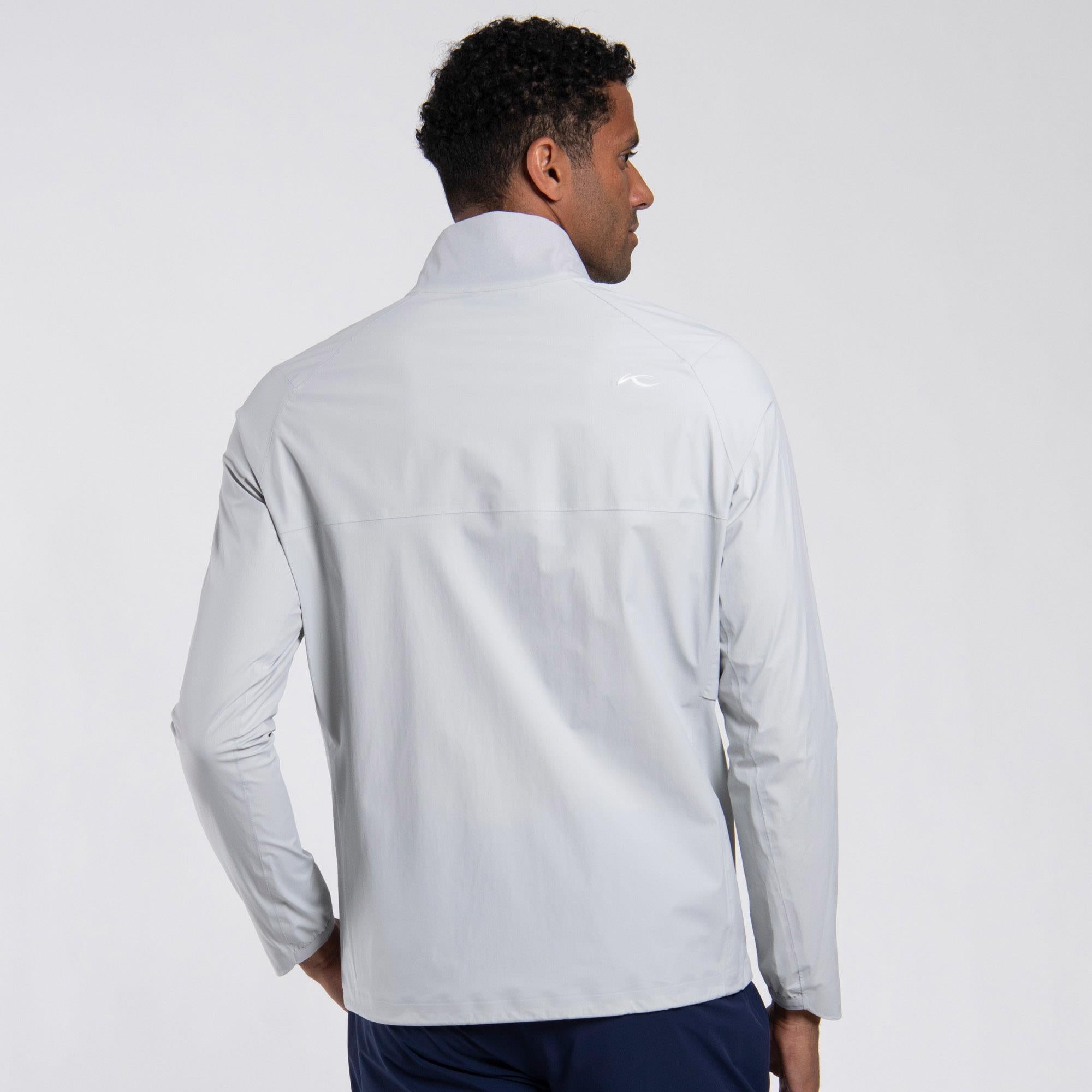 KJUS Rain Rescue 2.0 Mens Waterproof Golf Jacket Alloy/Atlanta Blue