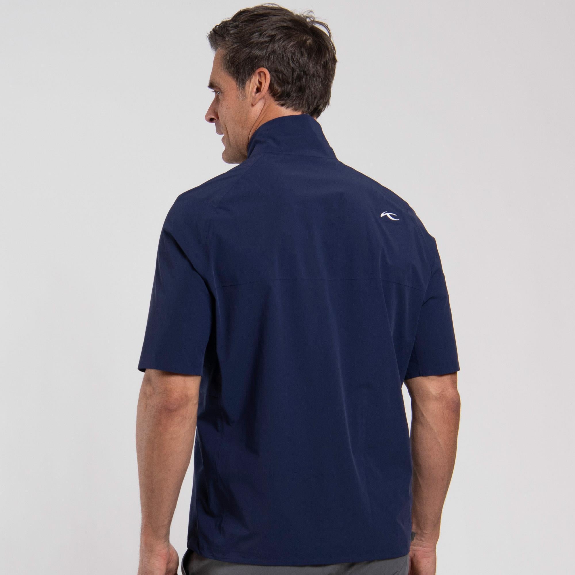 KJUS Rain Rescue 2.0 Troyer Mens Waterproof Golf Jacket Atlanta Blue